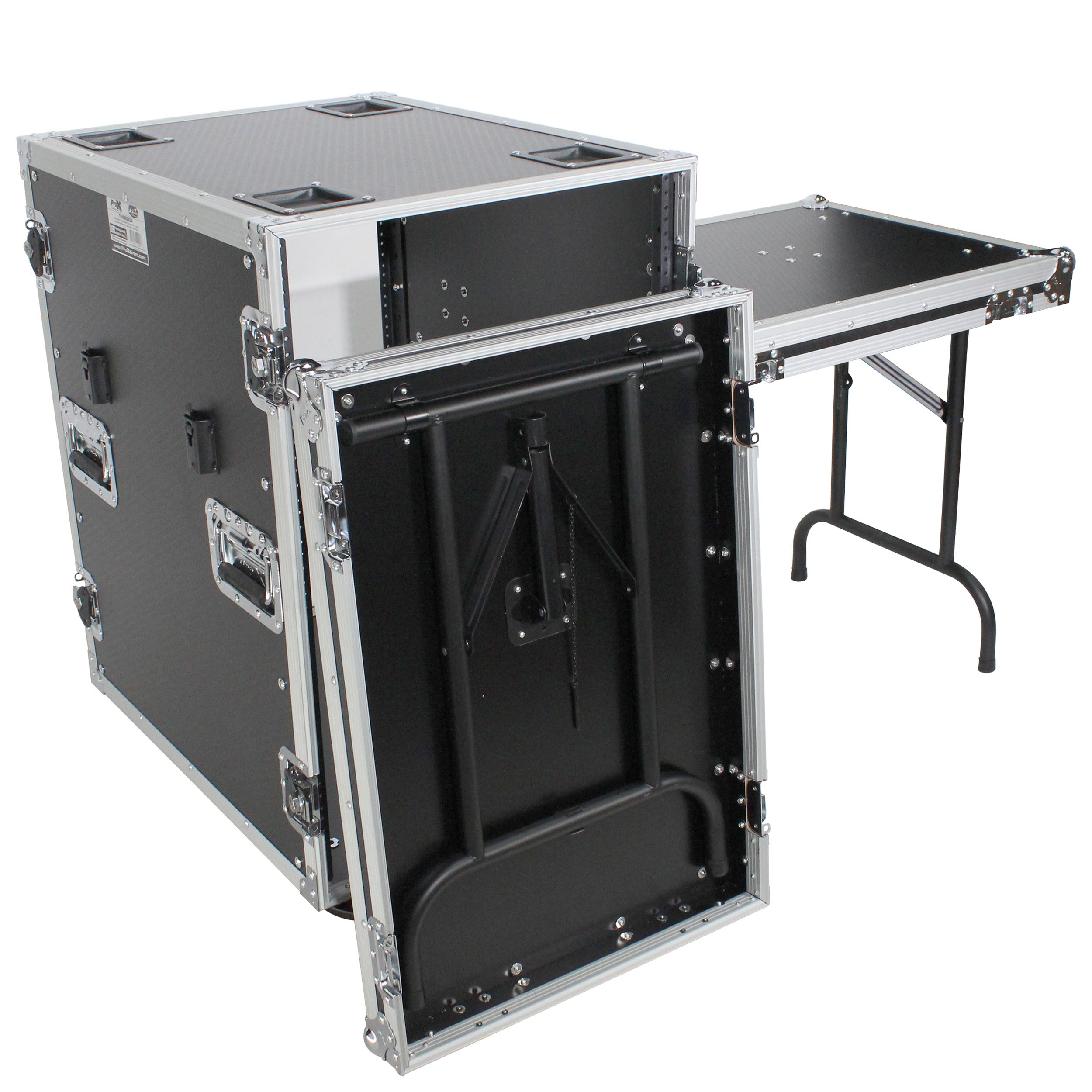 ProX 18U Space Amp Rack Mount ATA Flight Case 24 Inch Depth W-Casters