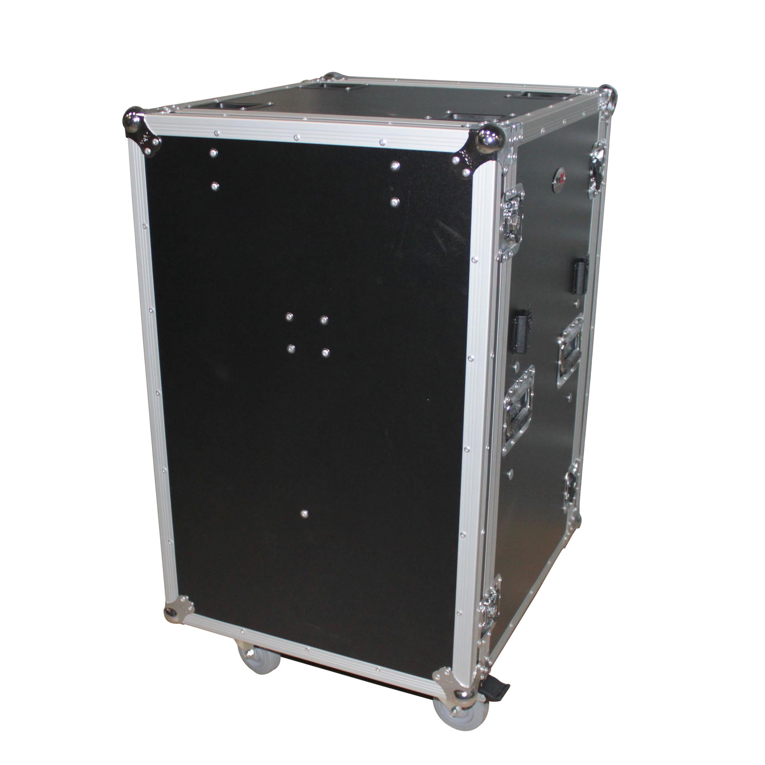 ProX 16U Vertical Shockproof Amp Rack Case W-Side Tables 20 In Depth W-Casters