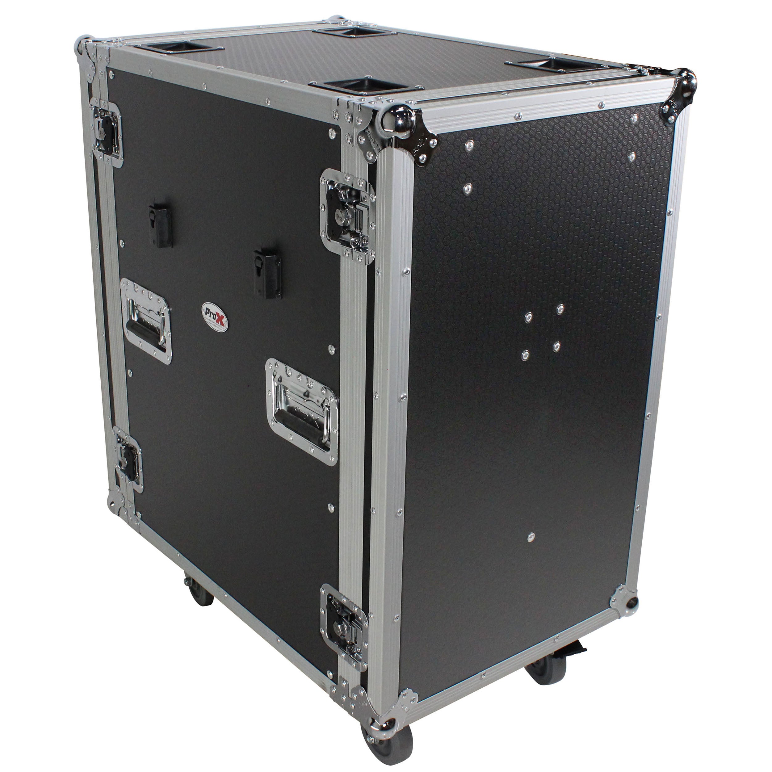 ProX 18U Space Amp Rack Mount ATA Flight Case 24 Inch Depth W-Casters