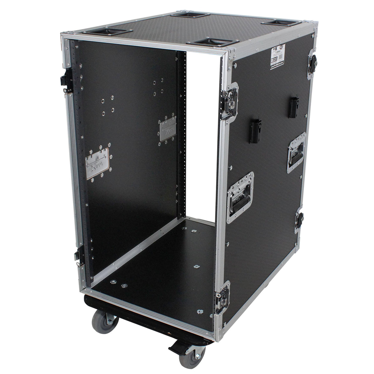 ProX 18U Space Amp Rack Mount ATA Flight Case 24 Inch Depth W-Casters.