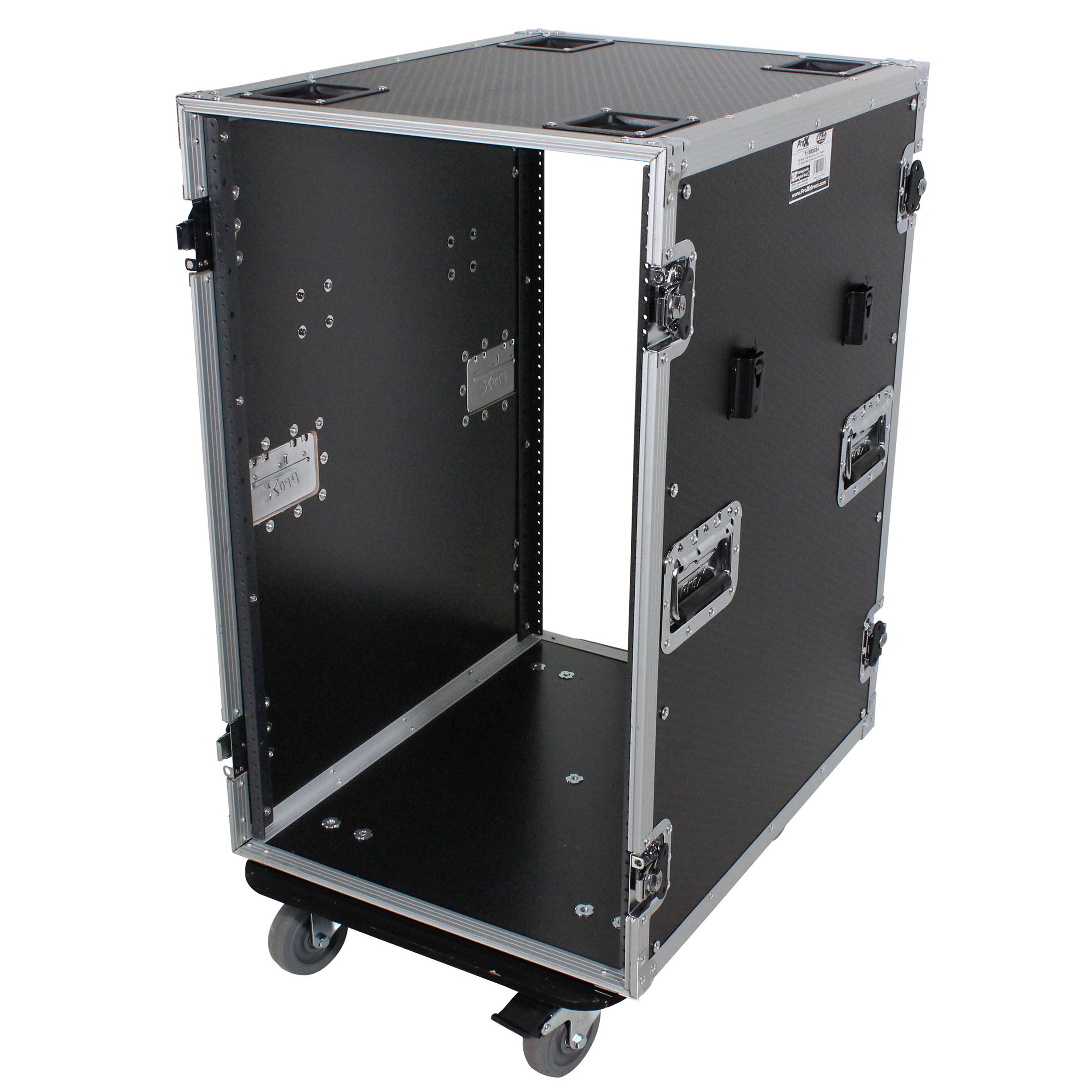 ProX 18U Space Amp Rack Mount ATA Flight Case 24 Inch Depth W-Casters