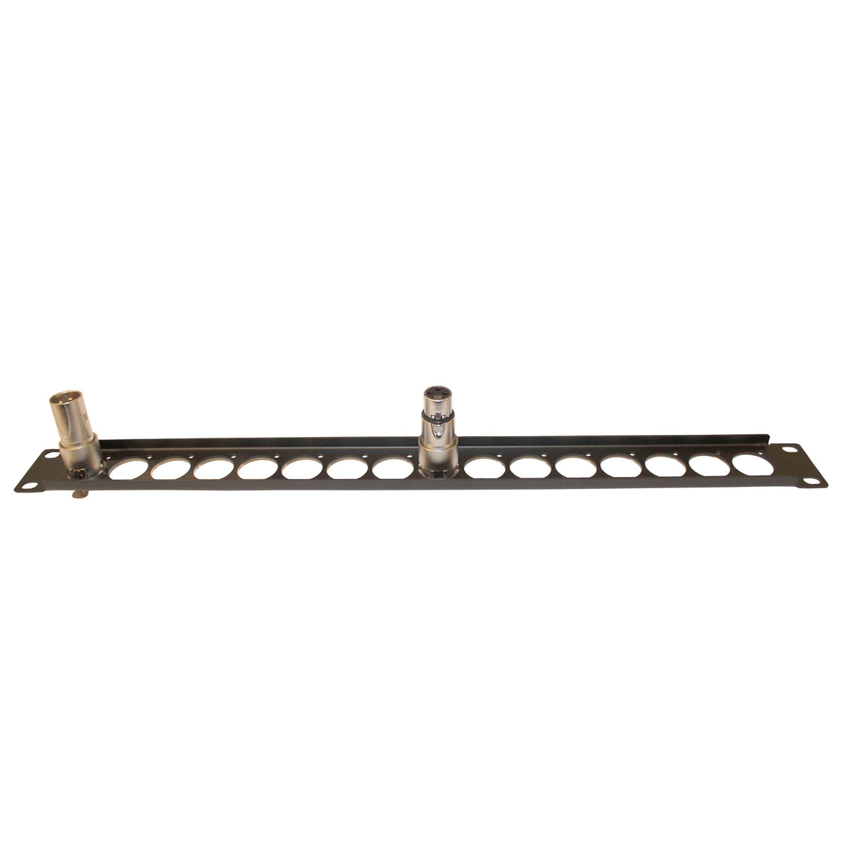 ProX ProX 1U Rack Panel Punched for 16 XLR, Speaker twist connector or Power Connection compatible Connectors.