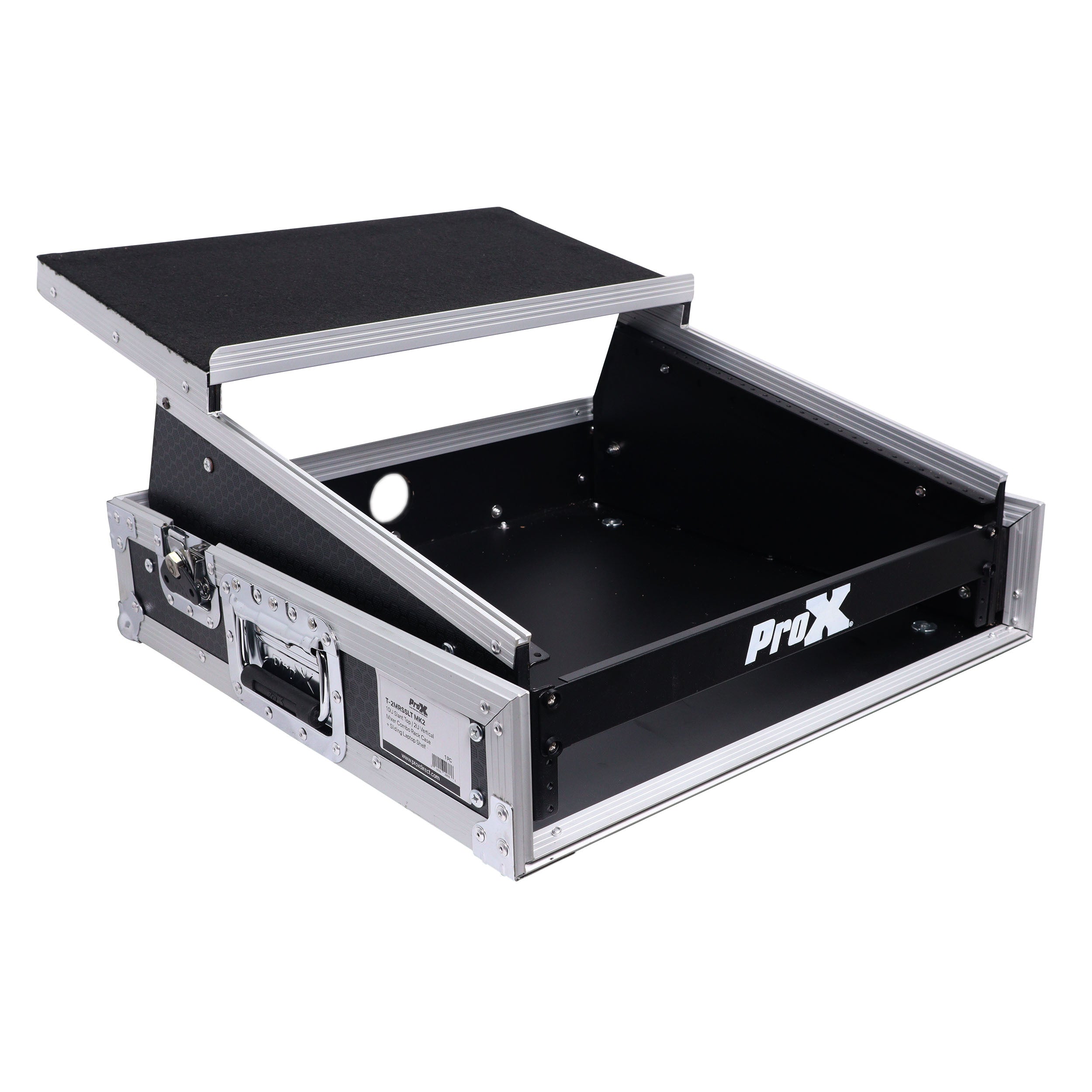 ProX 2U Rack Front and 10U Top Mixer Mobile DJ Combo ATA Flight Style Case