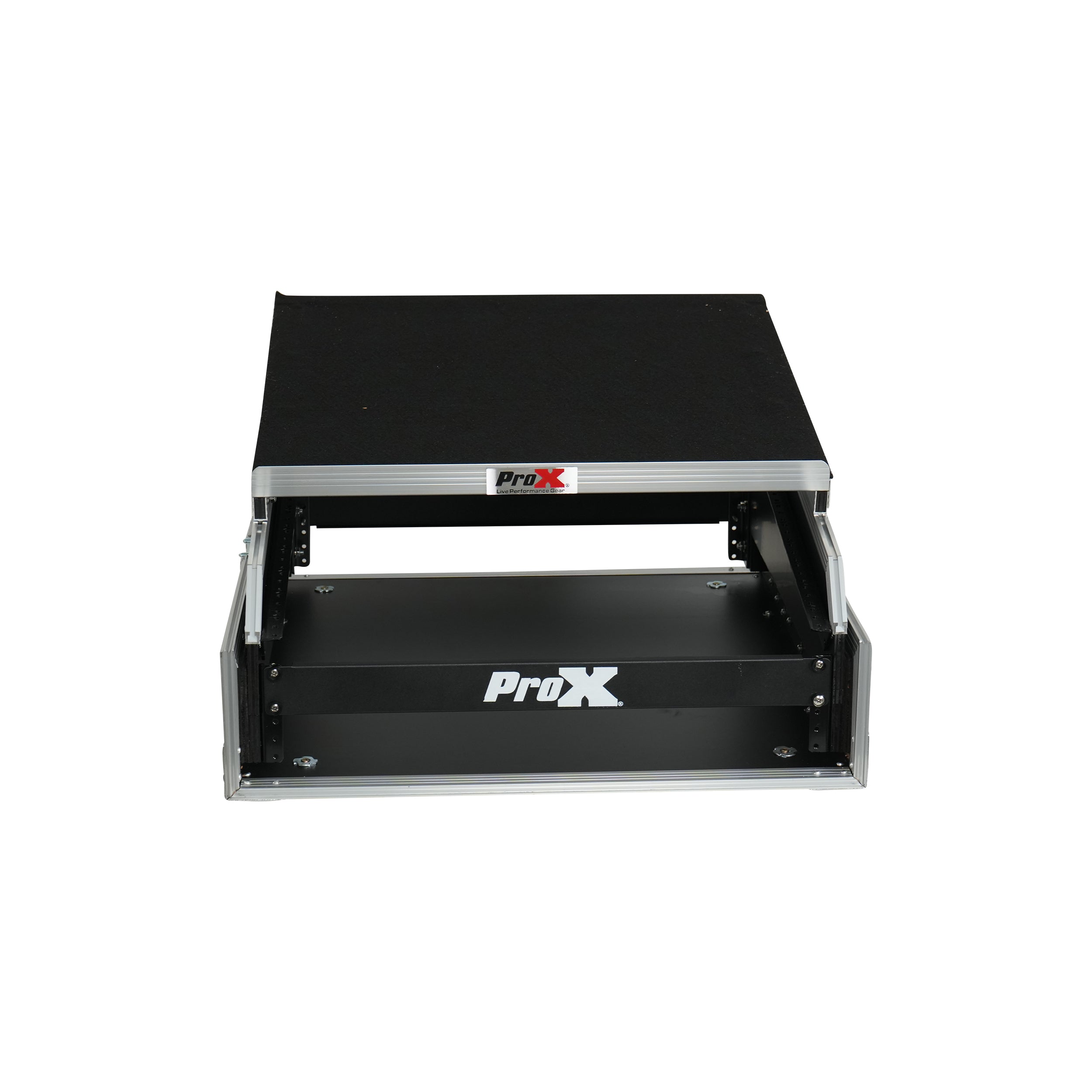 ProX 13U Top Mixer and 2U Rack Combo Flight Case with Laptop Shelf and 3 removable doors