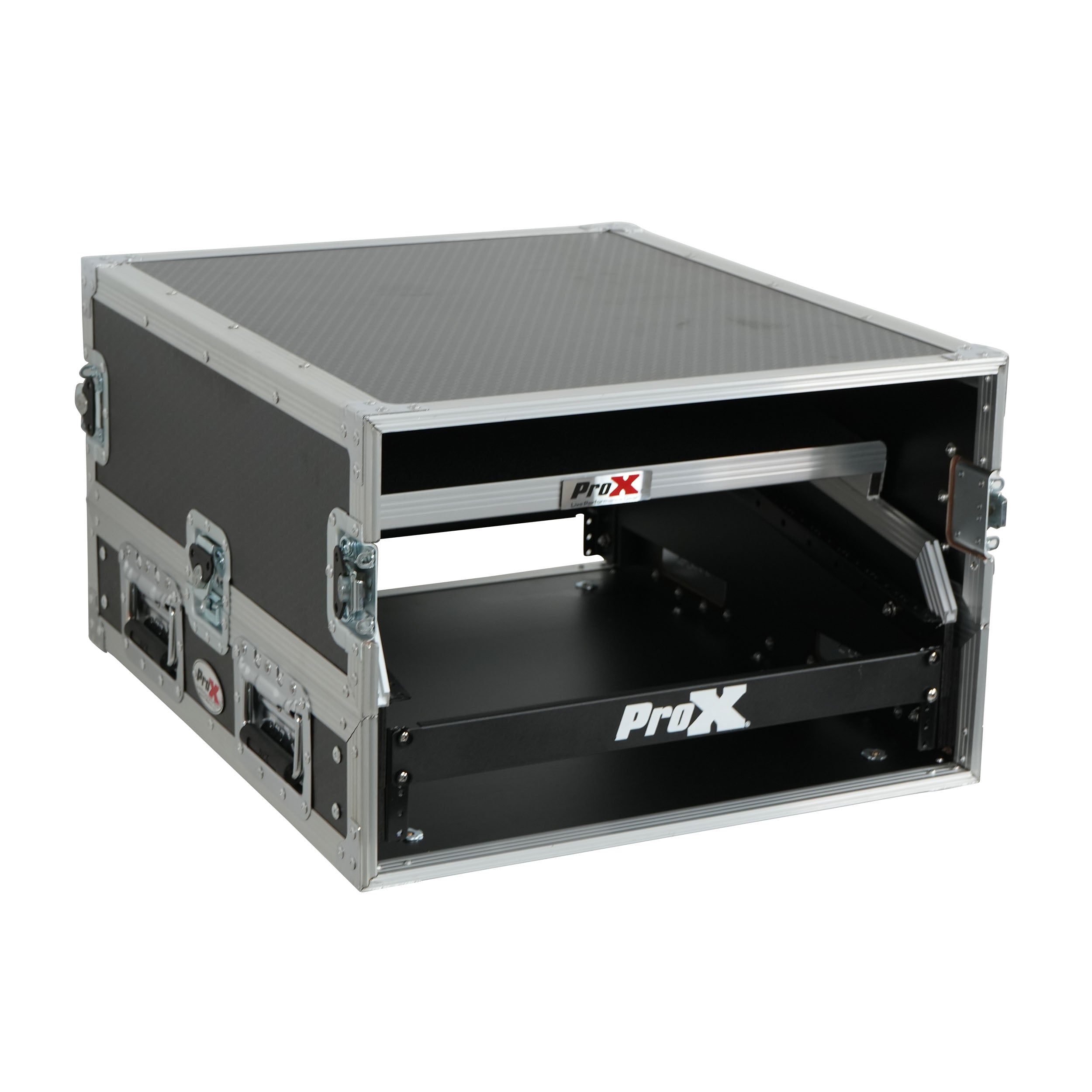 ProX 13U Top Mixer and 2U Rack Combo Flight Case with Laptop Shelf and 3 removable doors