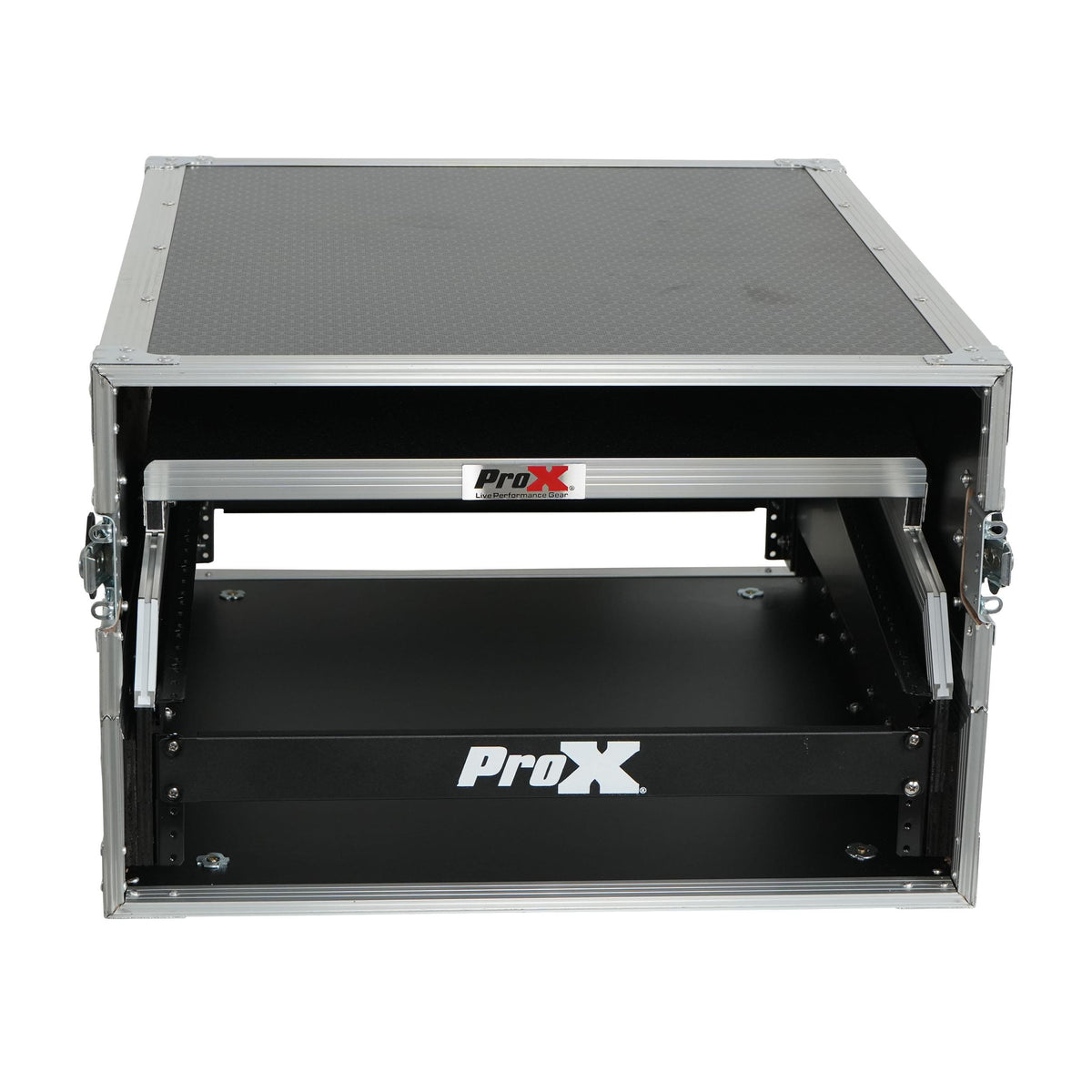 ProX 13U Top Mixer and 2U Rack Combo Flight Case with Laptop Shelf and 3 removable doors.