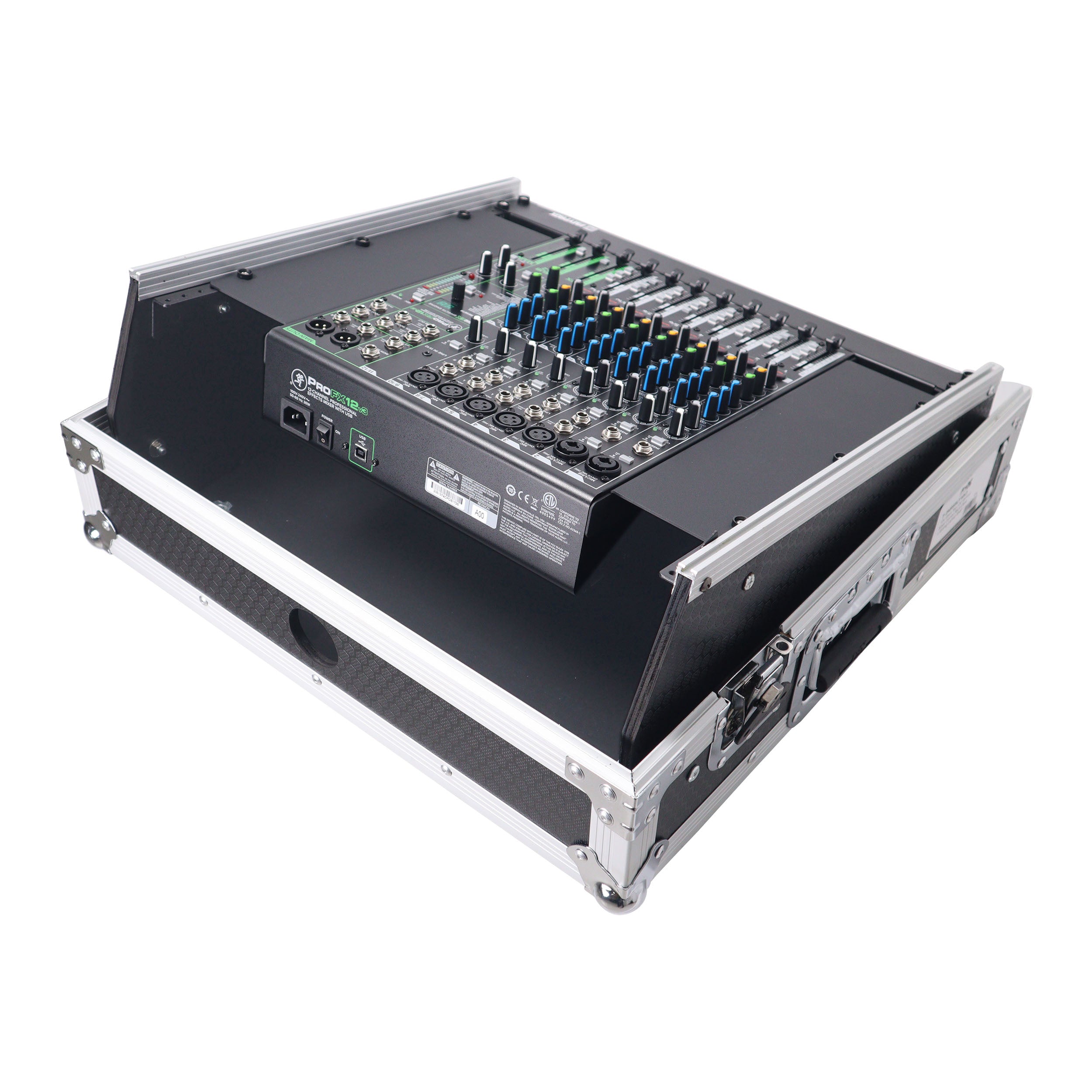 ProX 2U Vertical Rack Mount Flight Case with 10U Top for Mixer Combo Amp Rack