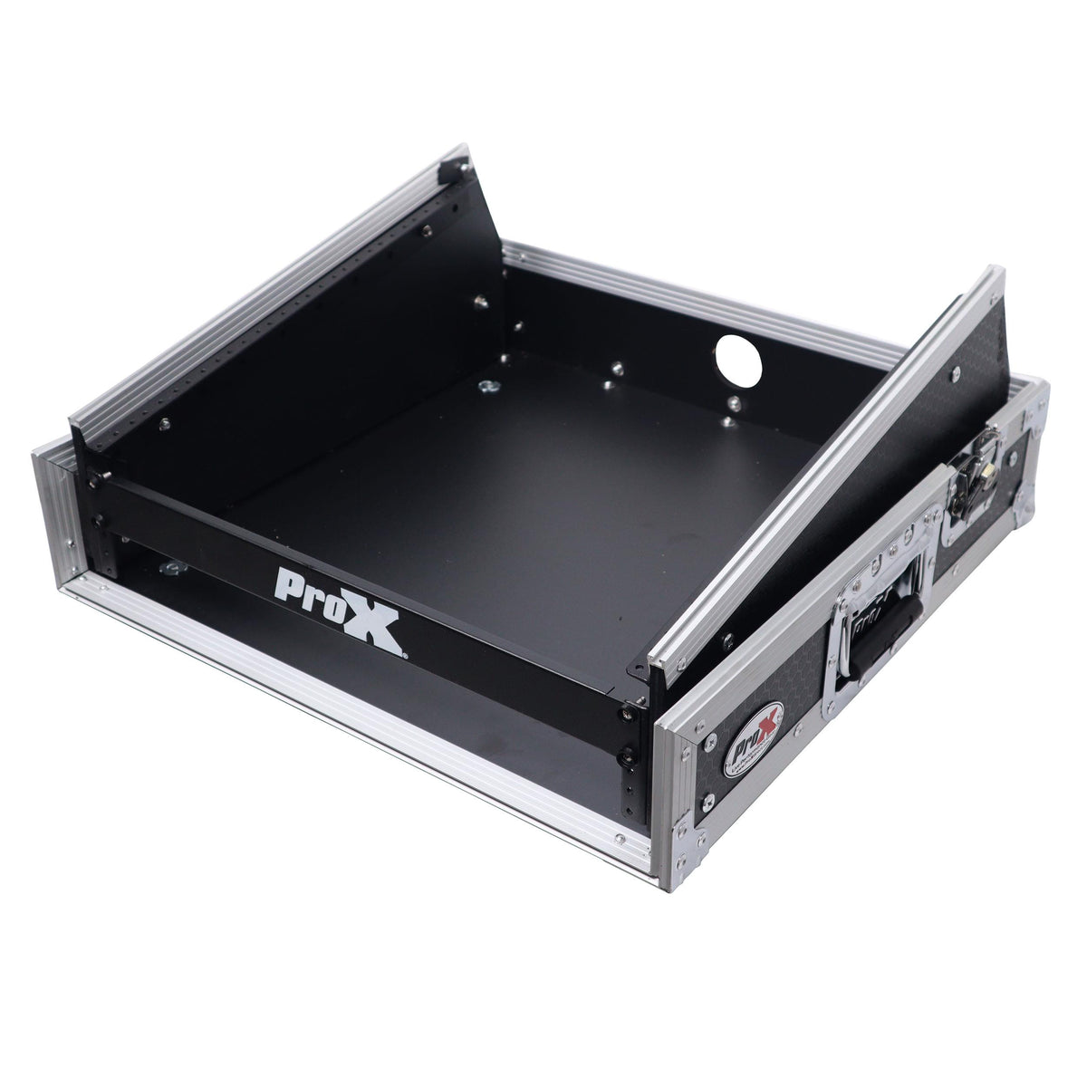 ProX 2U Vertical Rack Mount Flight Case with 10U Top for Mixer Combo Amp Rack.