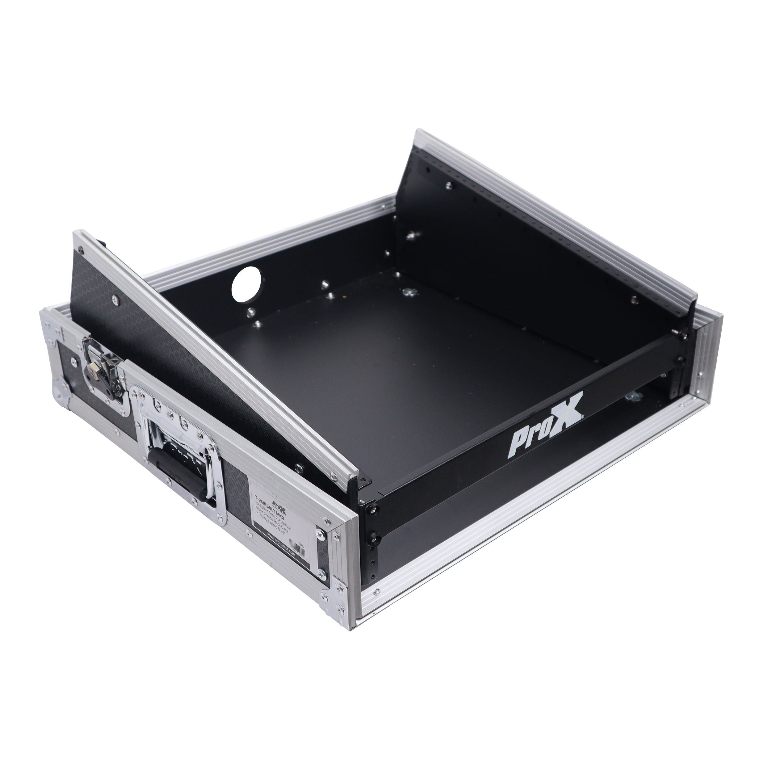 ProX 2U Vertical Rack Mount Flight Case with 10U Top for Mixer Combo Amp Rack