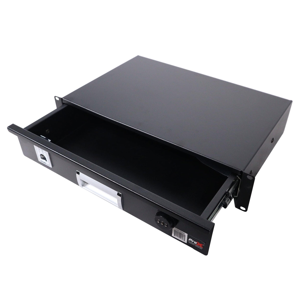 ProX 2U Rack Space 12" Depth Rack Mount Drawer for Audio, DJ, and IT Server rack cases..