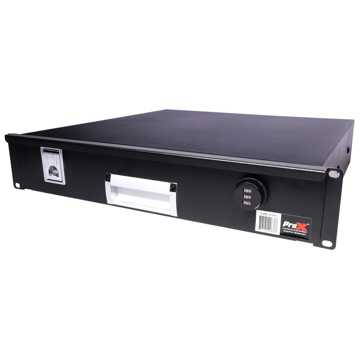ProX 2U Rack Space 18" Depth Rack Mount Drawer for Audio, DJ, and IT Server rack cases..