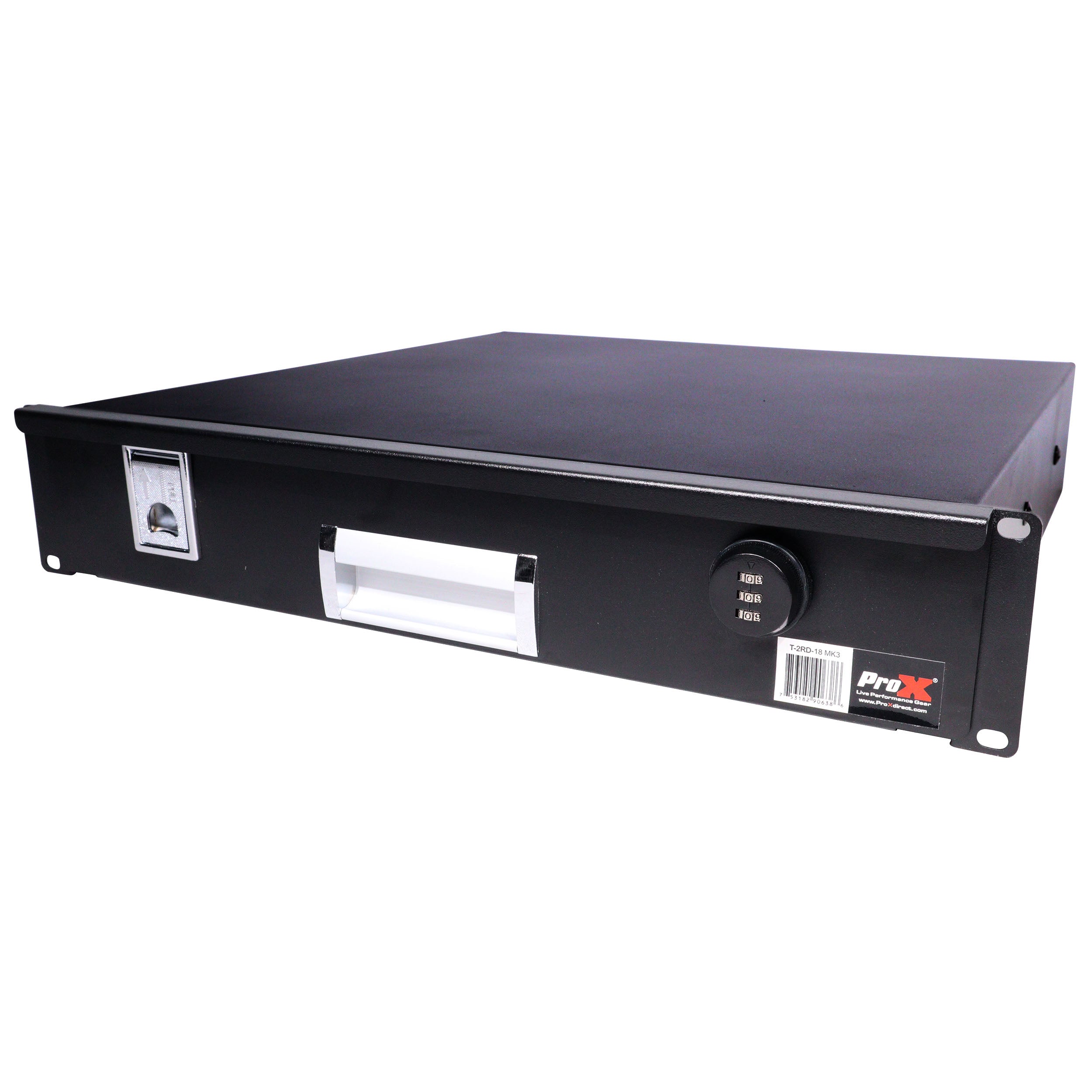 ProX 2U Rack Space 18" Depth Rack Mount Drawer for Audio, DJ, and IT Server rack cases.