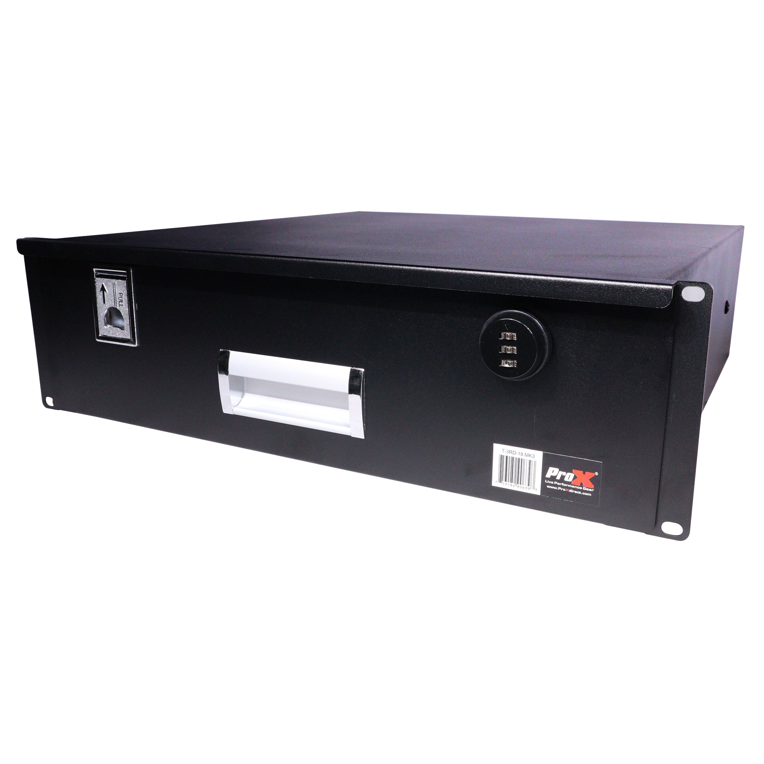 ProX 3U Rack Space 18" Depth Rack Mount Drawer for Audio, DJ, and IT Server rack cases.