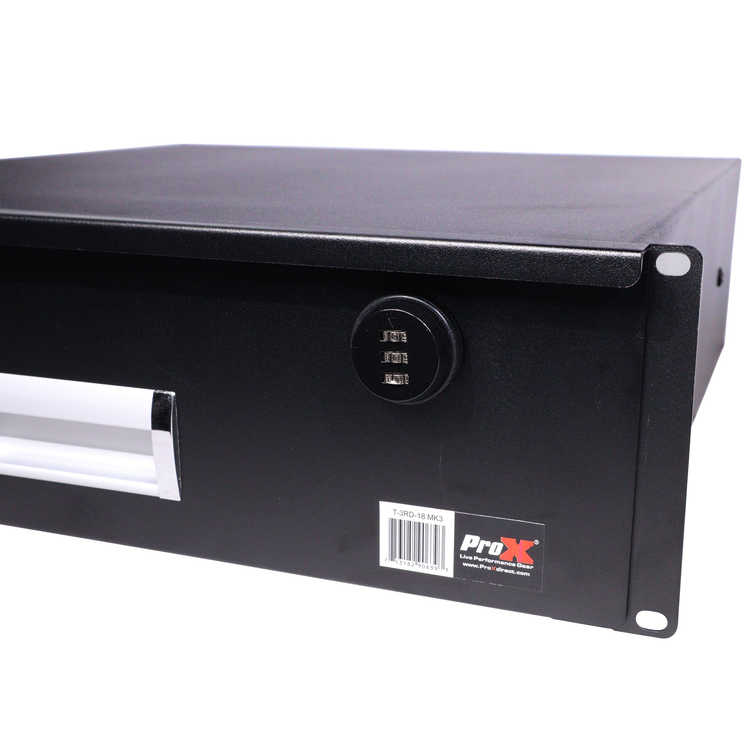 ProX 3U Rack Space 18" Depth Rack Mount Drawer for Audio, DJ, and IT Server rack cases.