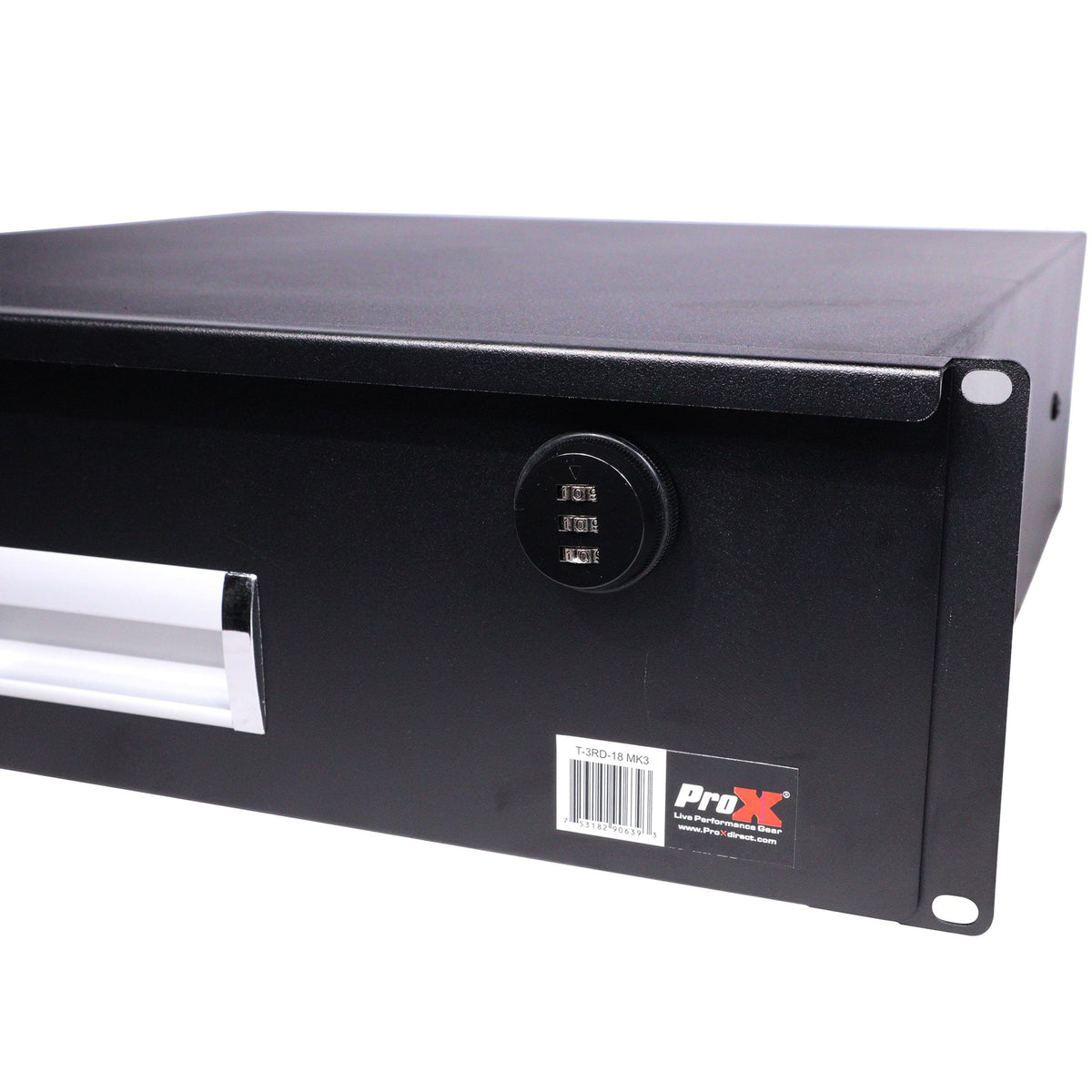 ProX 3U Rack Space 18" Depth Rack Mount Drawer for Audio, DJ, and IT Server rack cases..
