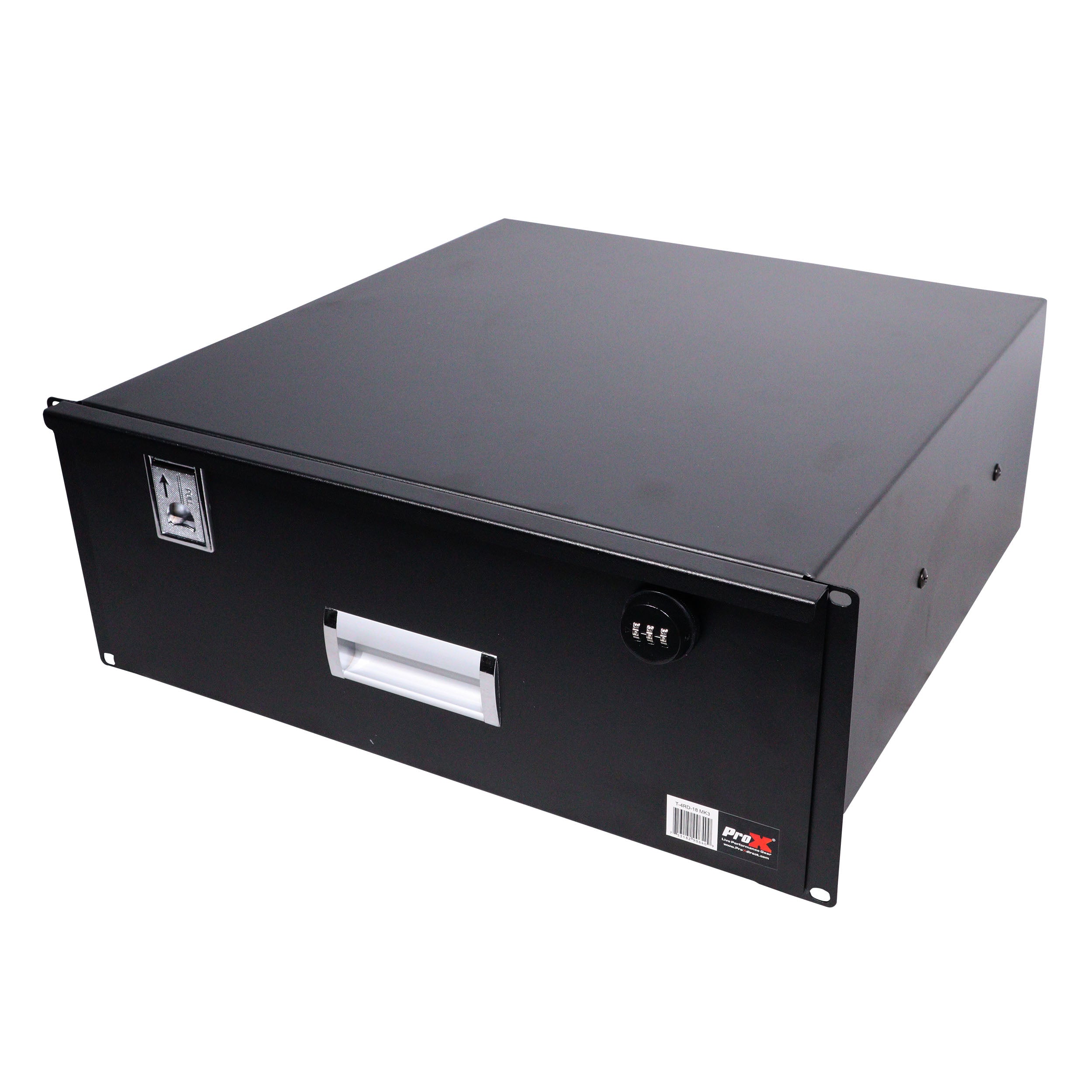ProX 4U Rack Space 18" Depth Rack Mount Drawer for Audio, DJ, and IT Server rack cases.