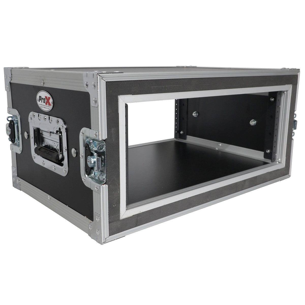 ProX 4U Vertical Shockproof Effects Rack 14" Depth Rail to Rail with Handles.