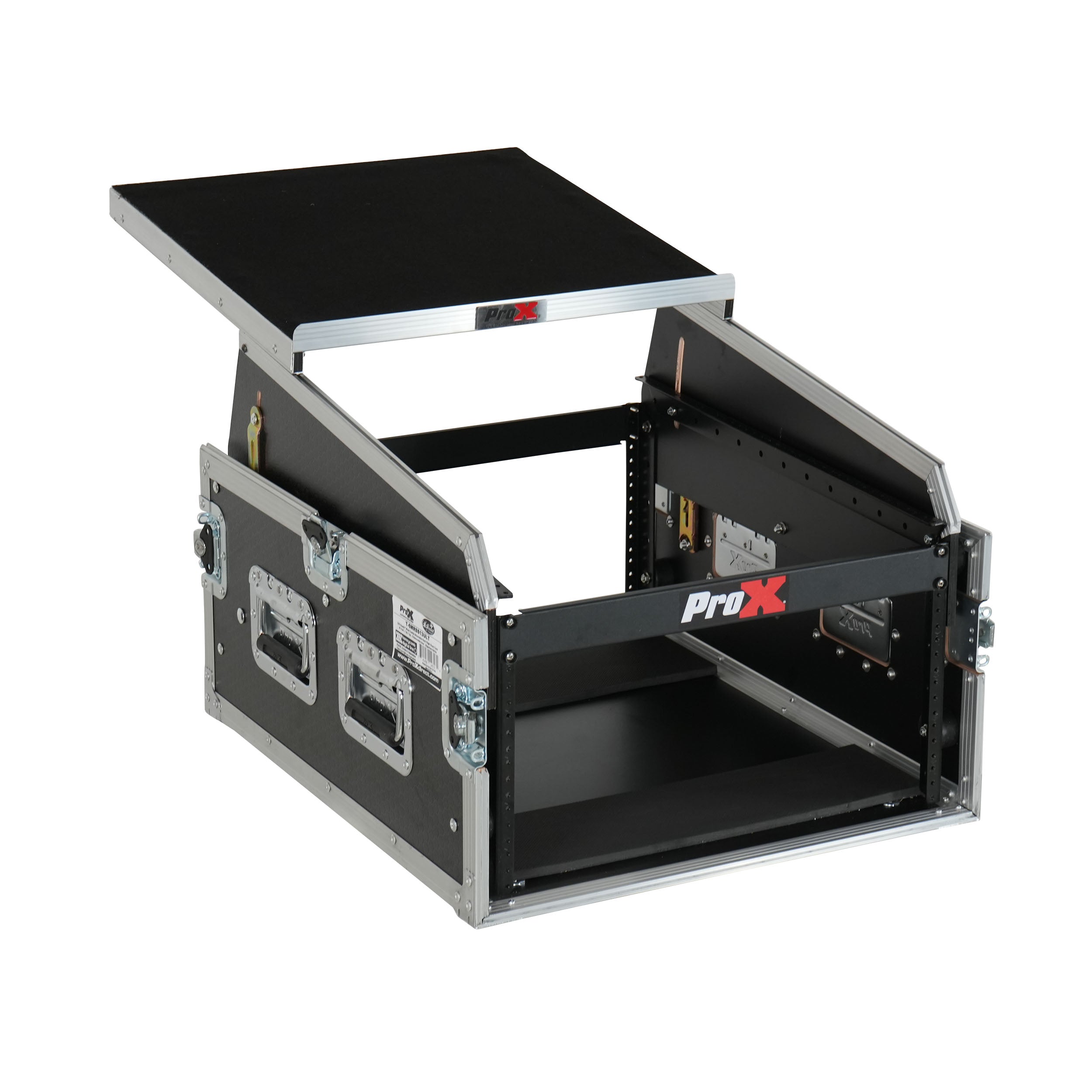ProX 13U Top Mixer 6U Front Rack Combo Flight Case with Removable Sliding Laptop Shelf