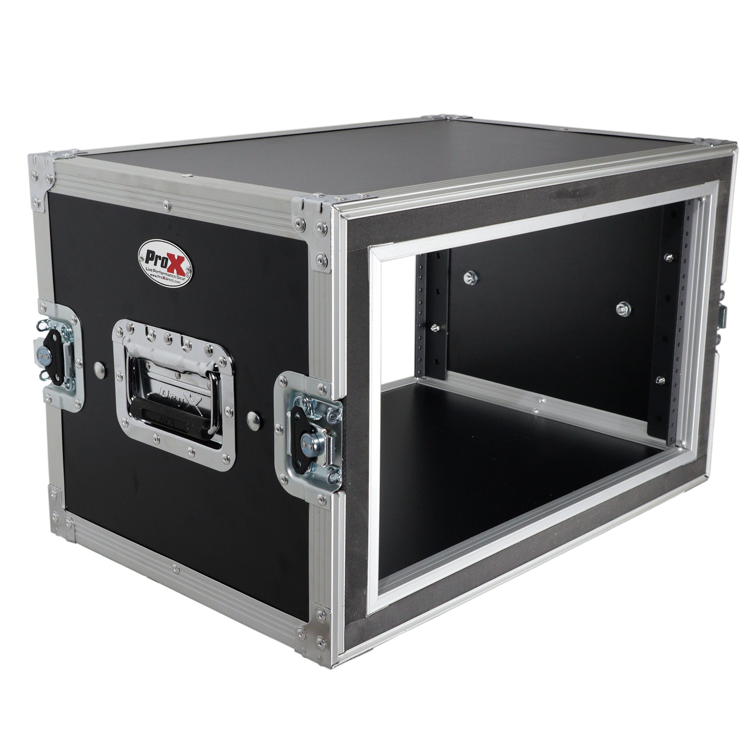 ProX 6U Vertical Shockproof Effects Rack 14" Depth Rail to Rail with Handles