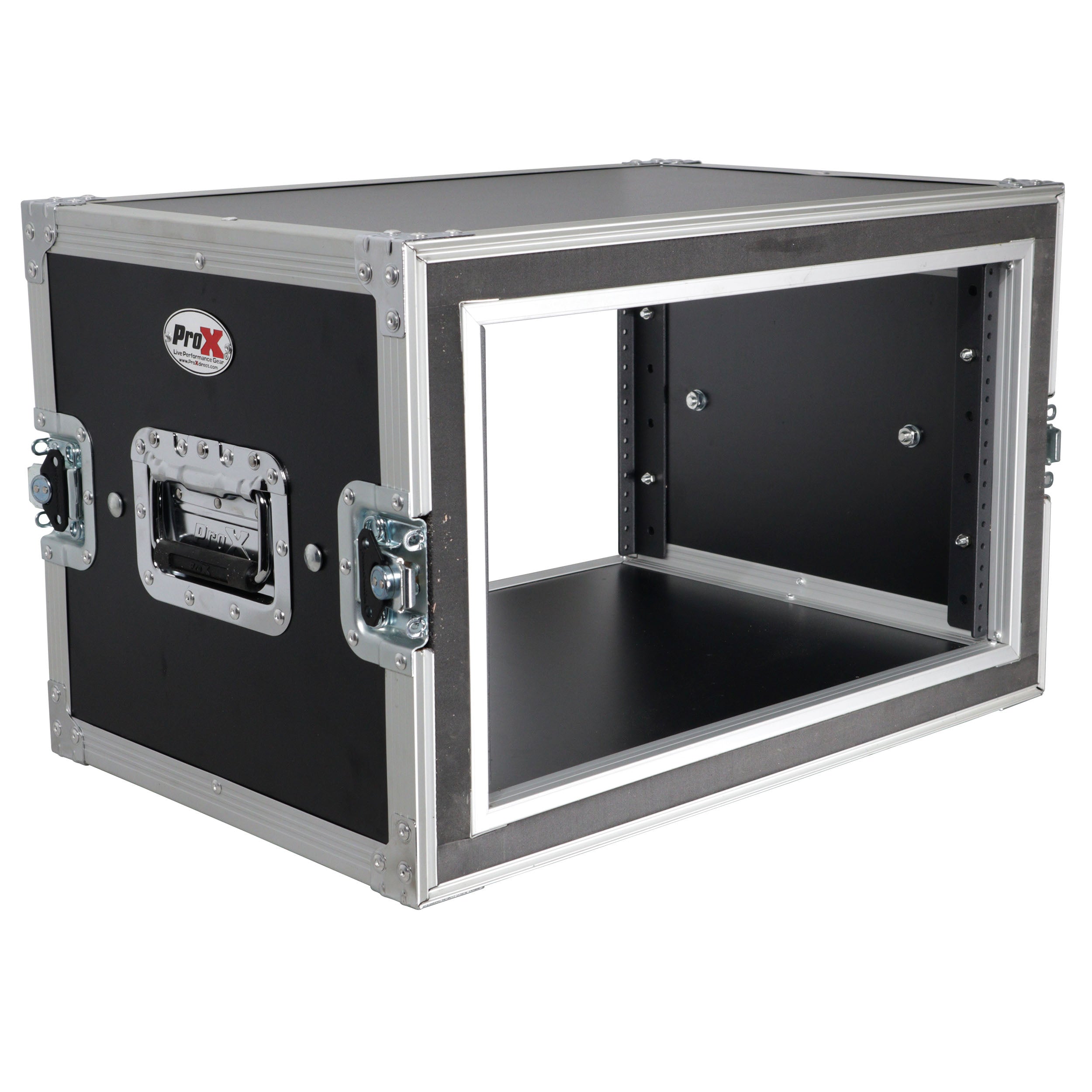 ProX 6U Vertical Shockproof Effects Rack 14" Depth Rail to Rail with Handles