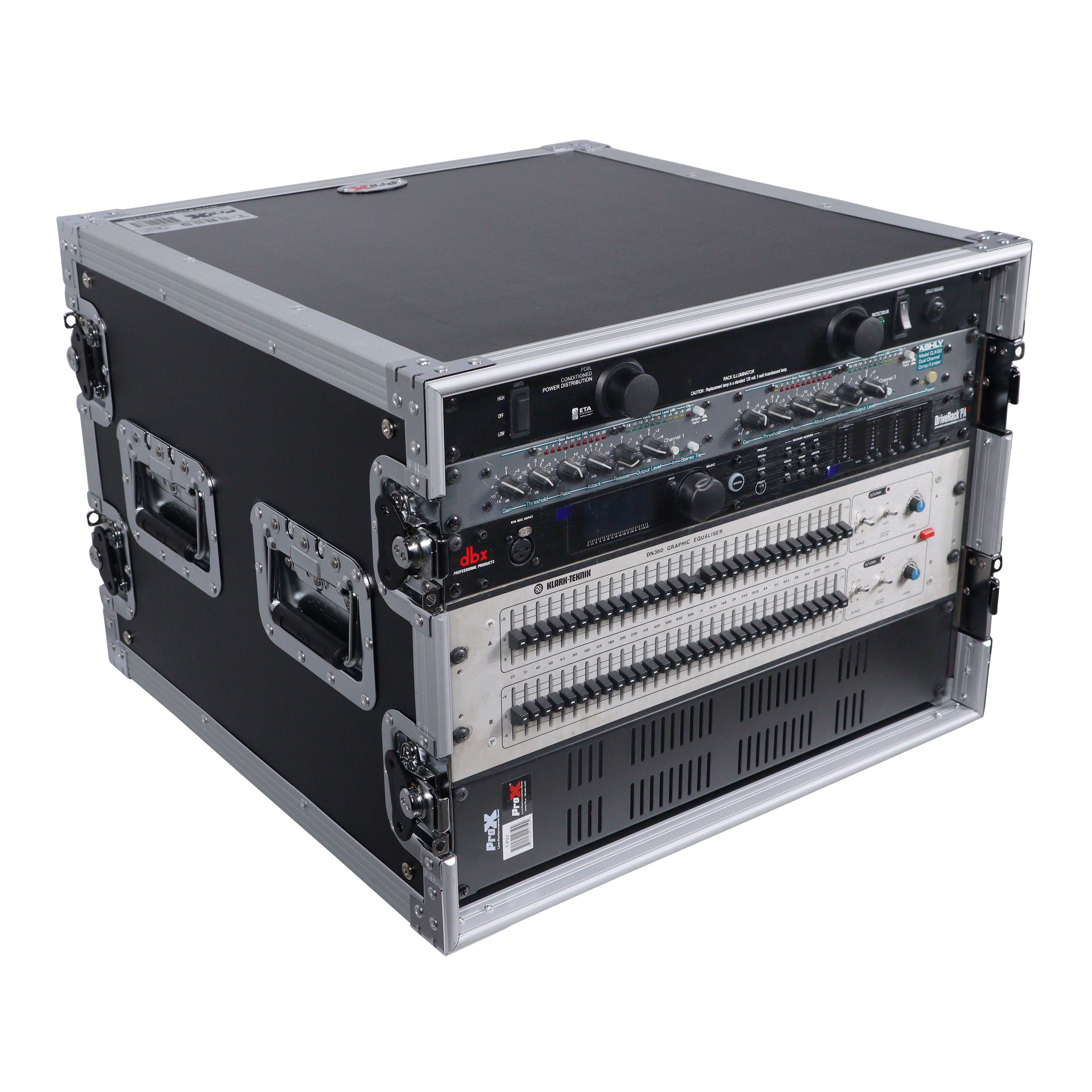 ProX 8U Space Amp Rack Mount ATA Flight Case 19" Depth
