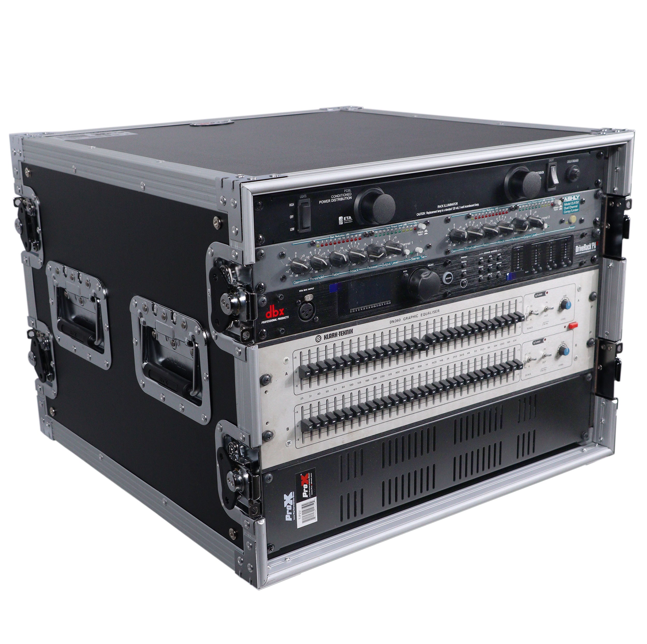 ProX 8U Space Amp Rack Mount ATA Flight Case 19" Depth