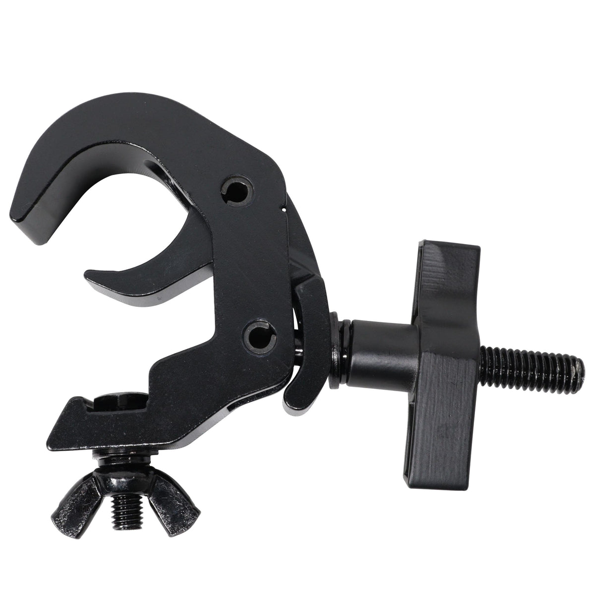 ProX Set of 4 Aluminum Self-Locking M10 Clamp with Big Wing Knob for 2" Truss Tube Capacity 330 lbs. Black Finish.