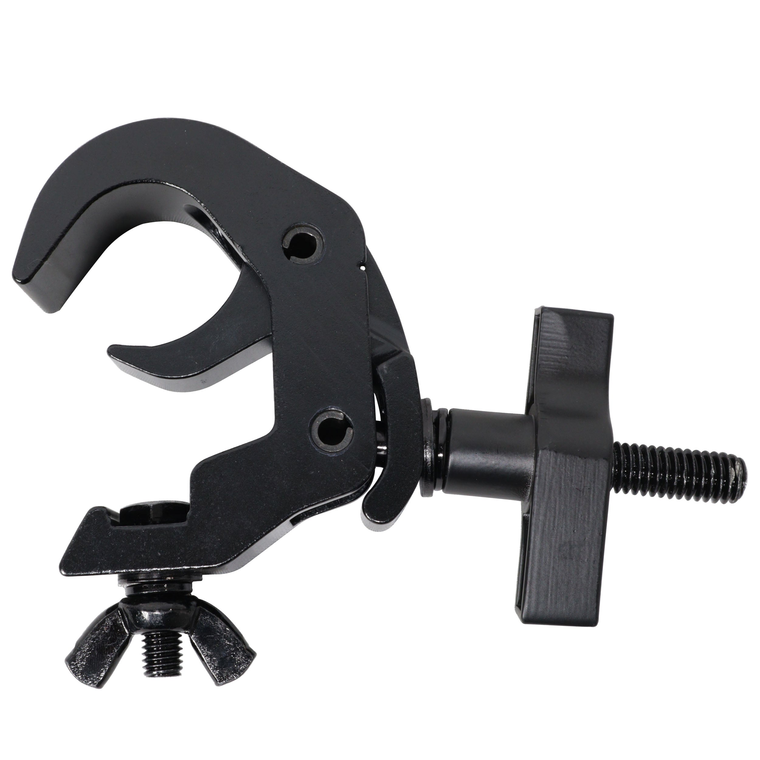 ProX Set of 4 Aluminum Self-Locking M10 Clamp with Big Wing Knob for 2" Truss Tube Capacity 330 lbs. Black Finish