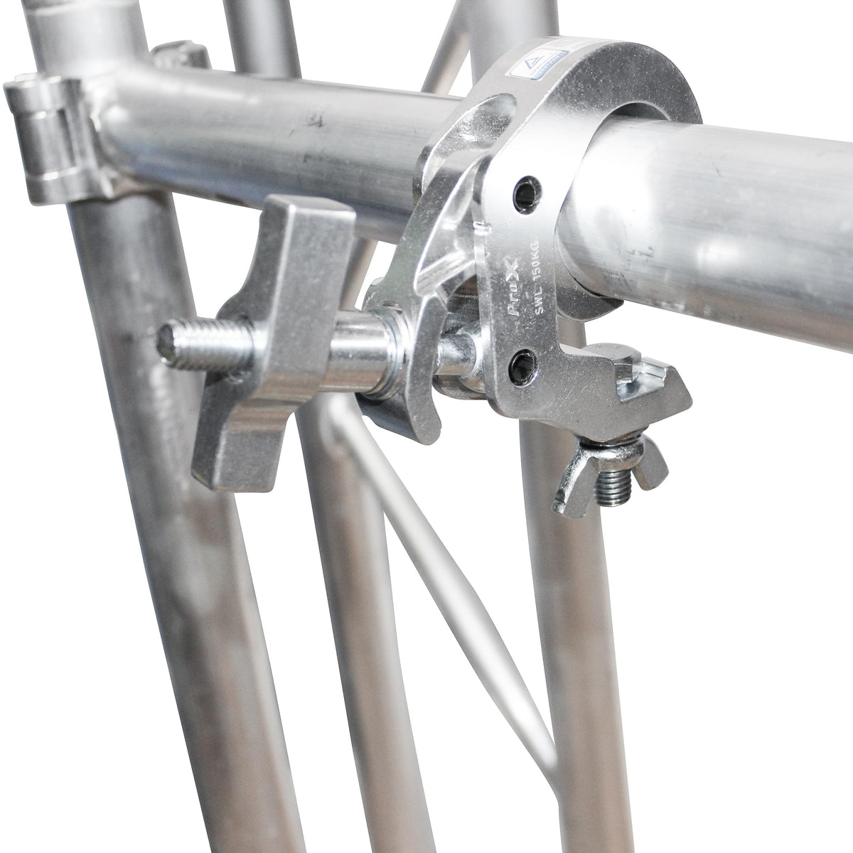 ProX Aluminum Self-Locking M10 Clamp with Big Wing Knob for 2" Truss Tube Capacity 330 lbs..