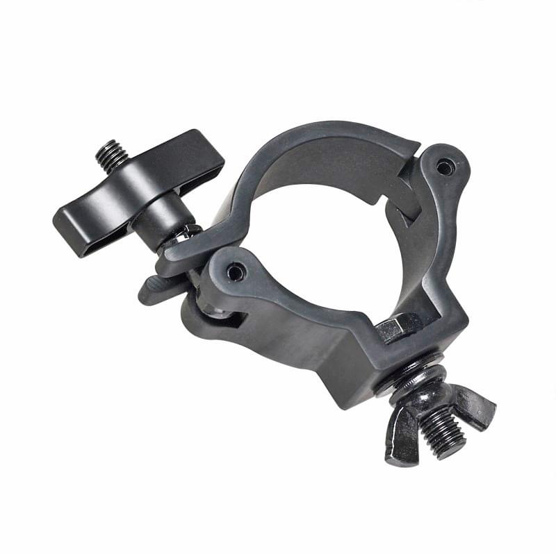 ProX Aluminum Slim M10 O-Clamp with Big Wing Knob for 2" Truss Tube Capacity 165 lbs. Black Finish.