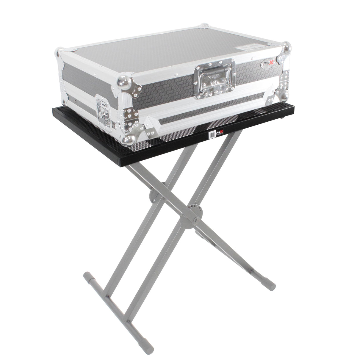 ProX Utility Music Keyboard X Stand Table Top Add on for DJ Controller Flight Case Midi Controllers Laptop.
