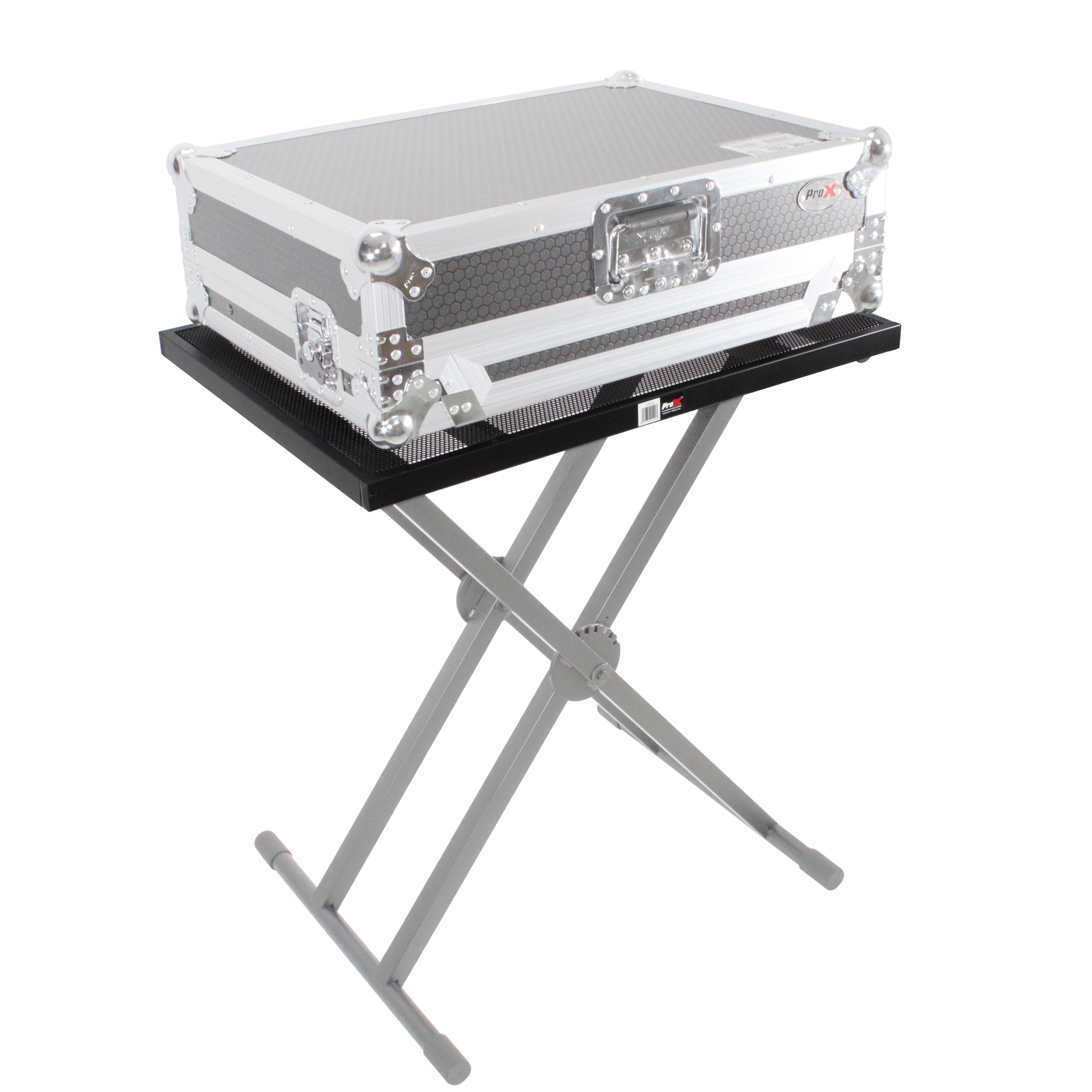 ProX Utility Music Keyboard X Stand Table Top Add on for DJ Controller Flight Case Midi Controllers Laptop
