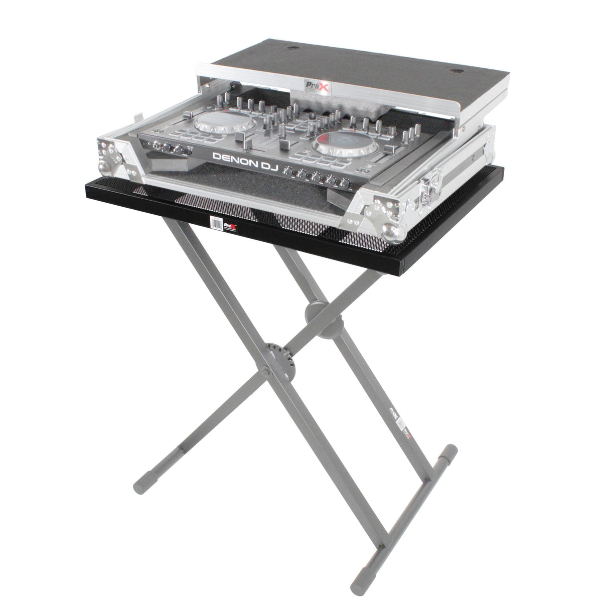 ProX Utility Music Keyboard X Stand Table Top Add on for DJ Controller Flight Case Midi Controllers Laptop.