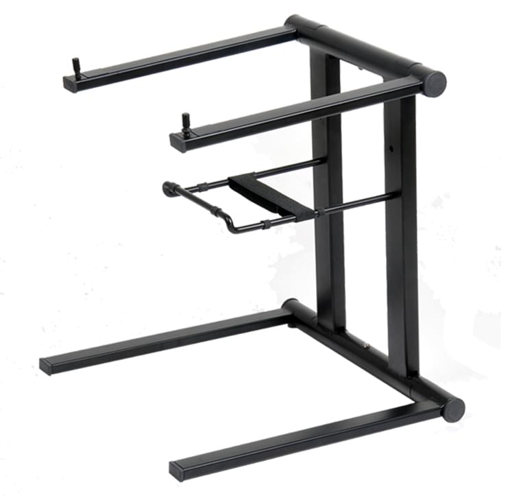 ProX XO DJ Foldable Laptop Stand with Adjustable Shelf & Carrying Bag - BLACK.