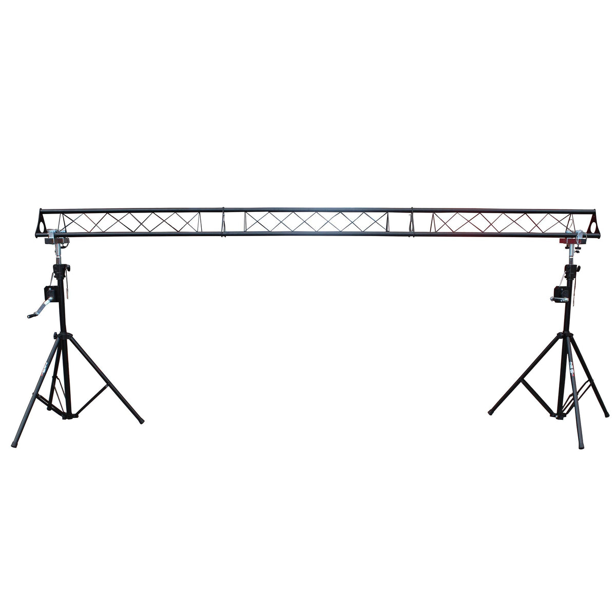 ProX 10-Feet Height Adjustable Portable Crank Lighting Stand System with included 2x T-Bars Triangle Truss for 5ft 10ft 15ft Width.