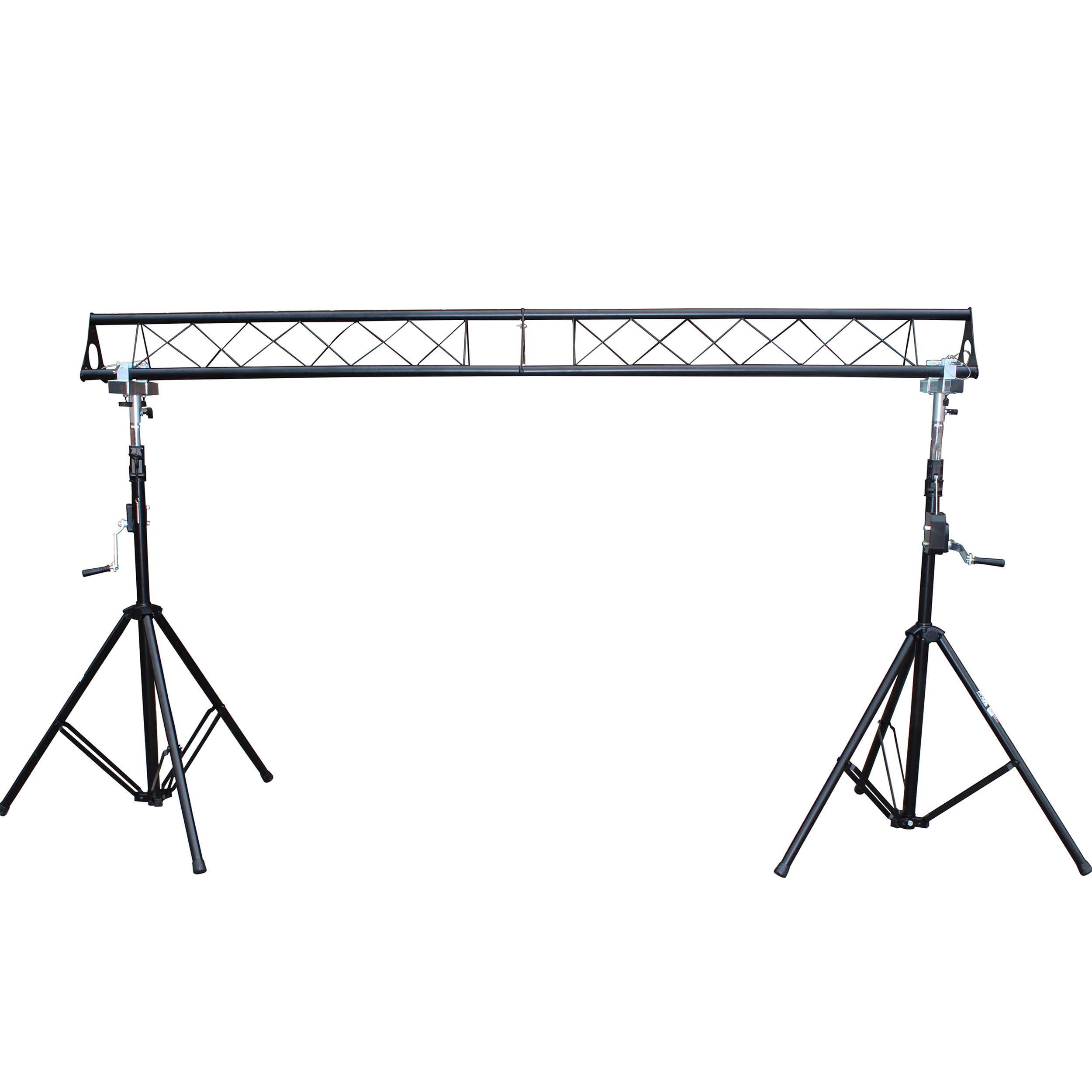 ProX 10-Feet Height Adjustable Portable Crank Lighting Stand System with included 2x T-Bars Triangle Truss for 5ft 10ft 15ft Width