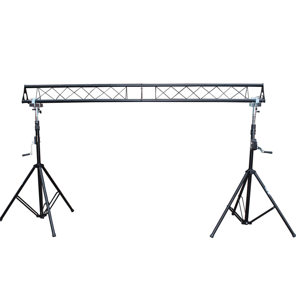 ProX 10-Feet Height Adjustable Portable Crank Lighting Stand System with included 2x T-Bars Triangle Truss for 5ft 10ft 15ft Width.