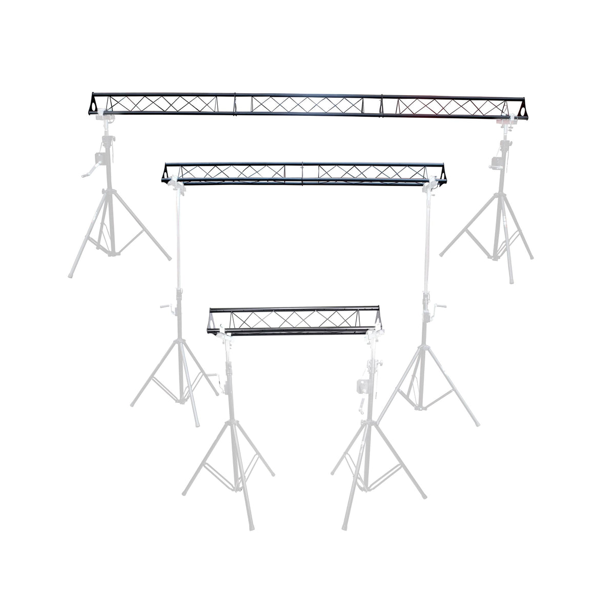 ProX ProX Set of (3) Universal Lighting Truss System with 5Ft 10Ft 15Ft Triangle Segment Sections.