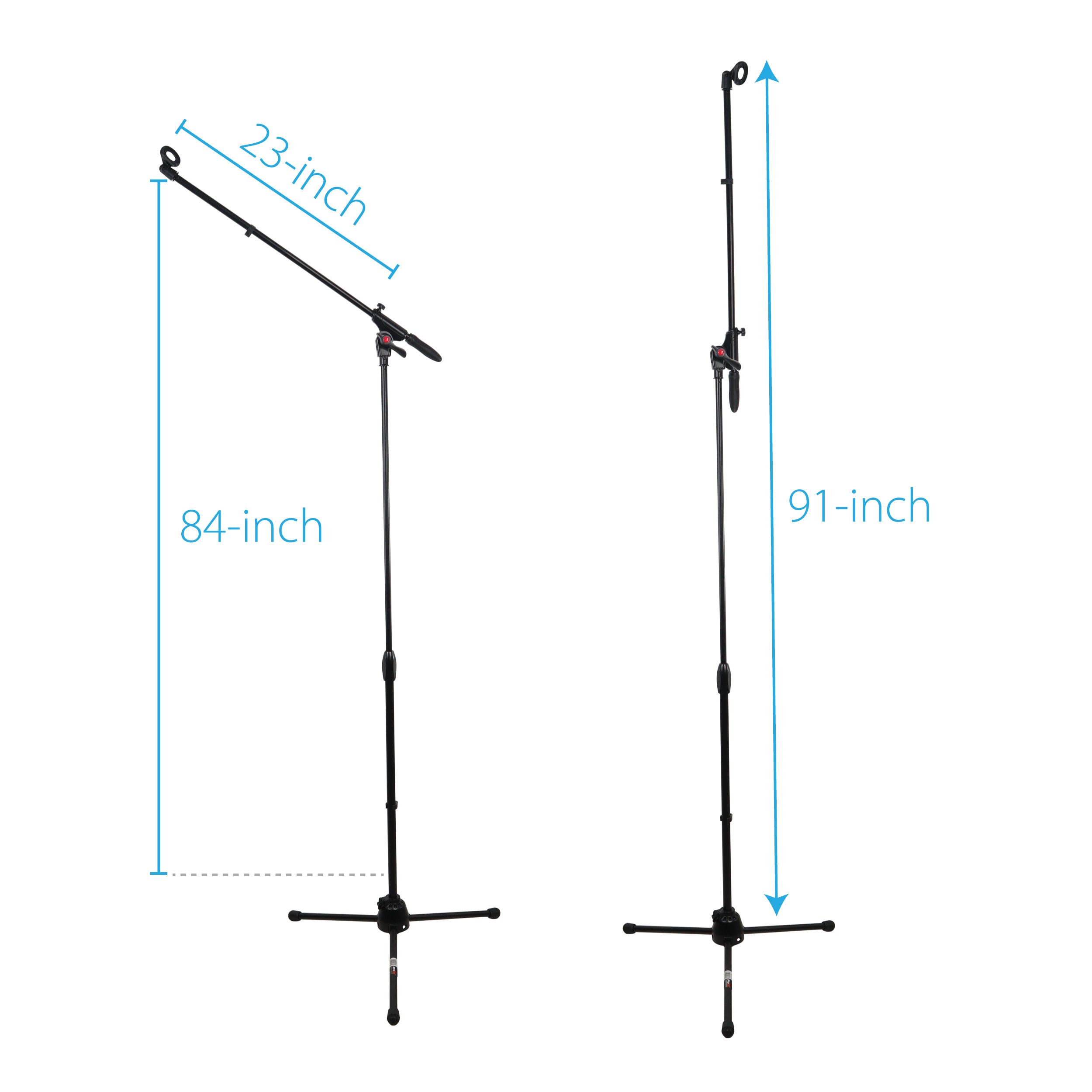 ProX 6 Ft Pro Tripod Microphone Concert Musician DJ Stand With Boom and Mic Clip
