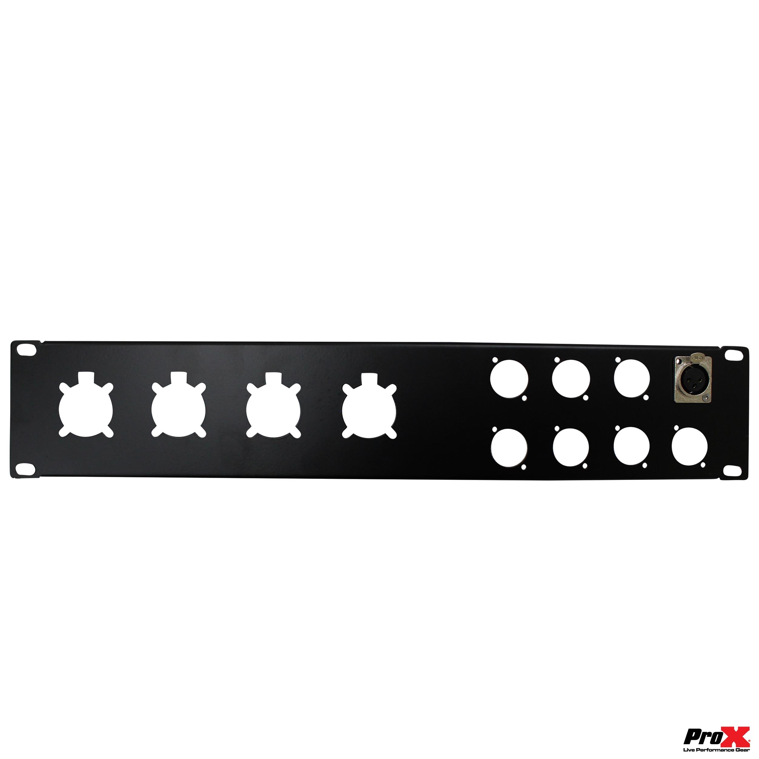 ProX 2U-8 XLR D +4 NL4 or NAC3 Unloaded Rack Panel