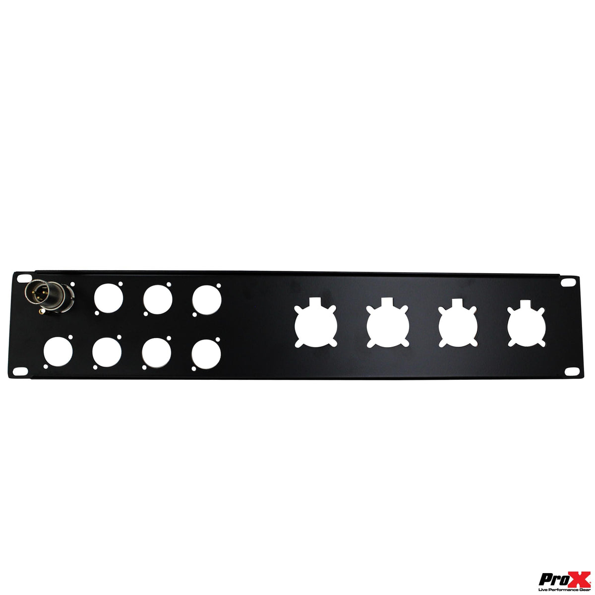ProX 2U-8 XLR D +4 NL4 or NAC3 Unloaded Rack Panel.