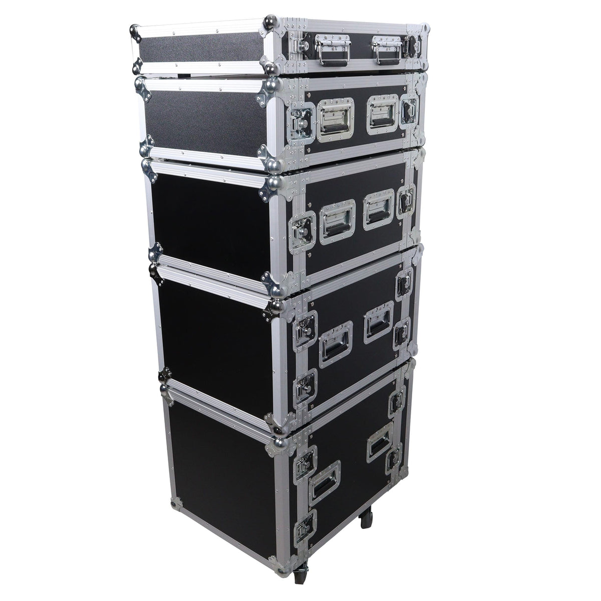 ProX 10U Rack Space ATA Style Flight Case 19 Inch Depth with 4" Casters.