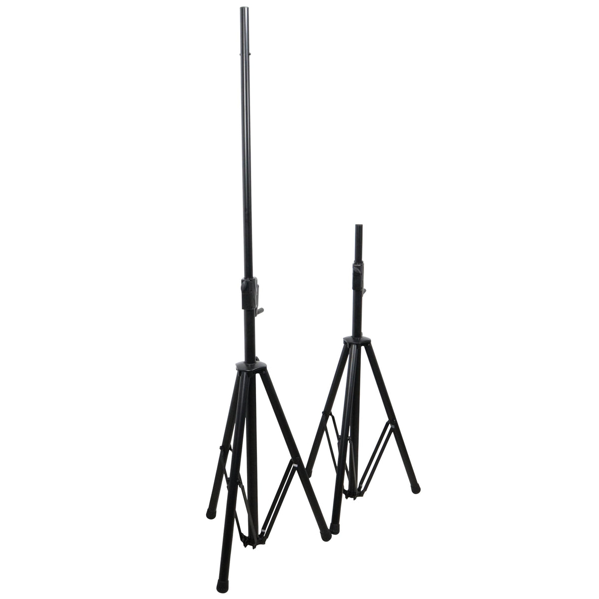 ProX 6' Ft Twin Pack Professional Telescoping Crank Speaker Stand Set with Carrying Bag Black Finish.