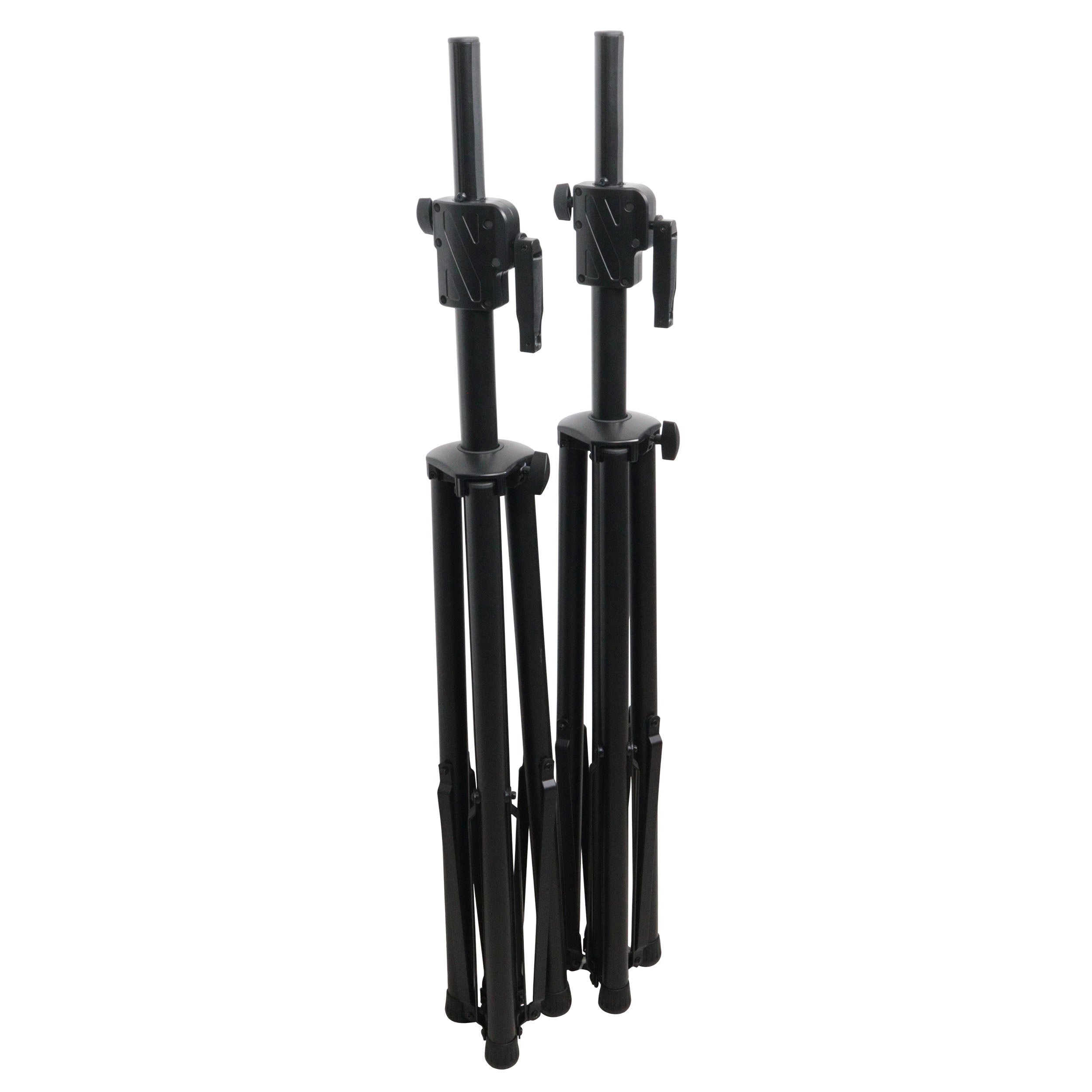 ProX 6' Ft Twin Pack Professional Telescoping Crank Speaker Stand Set with Carrying Bag Black Finish
