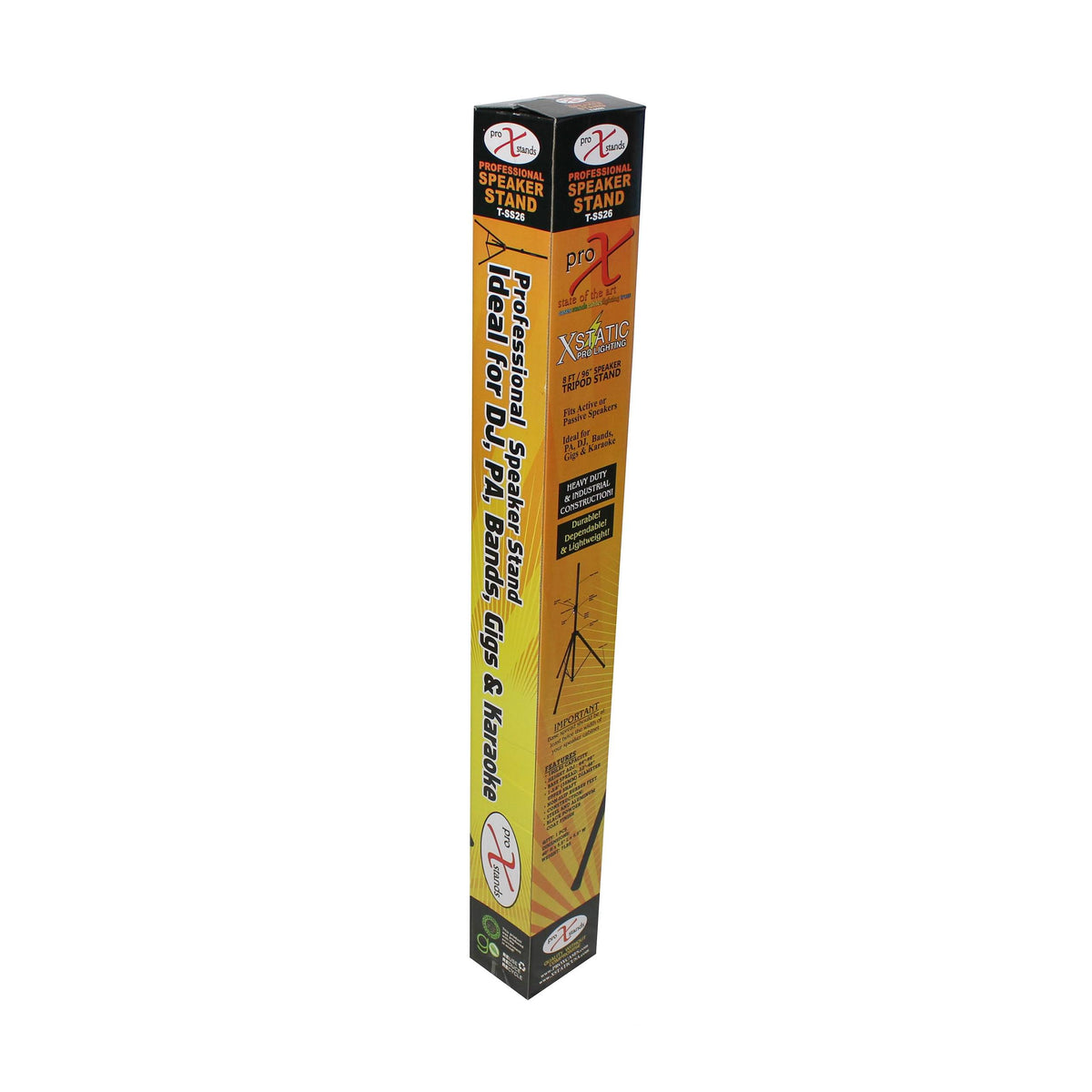 ProX 6' (72") Heavy Duty All Metal Speaker Tripod Stand.