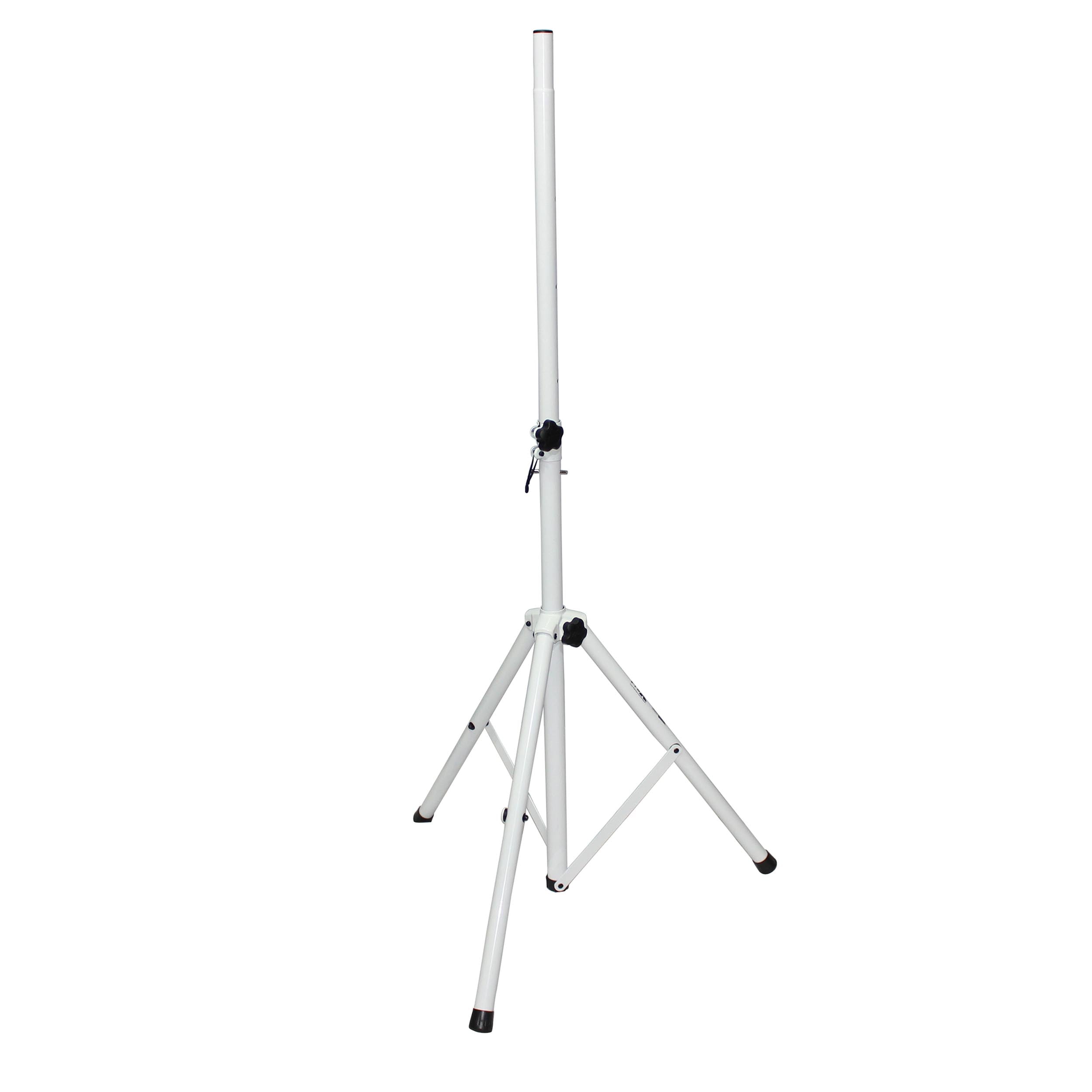 ProX White Heavy-Duty All Metal Speaker Tripod Stand Set of 2, 4-7 ft. (44"-84") Cloud Series