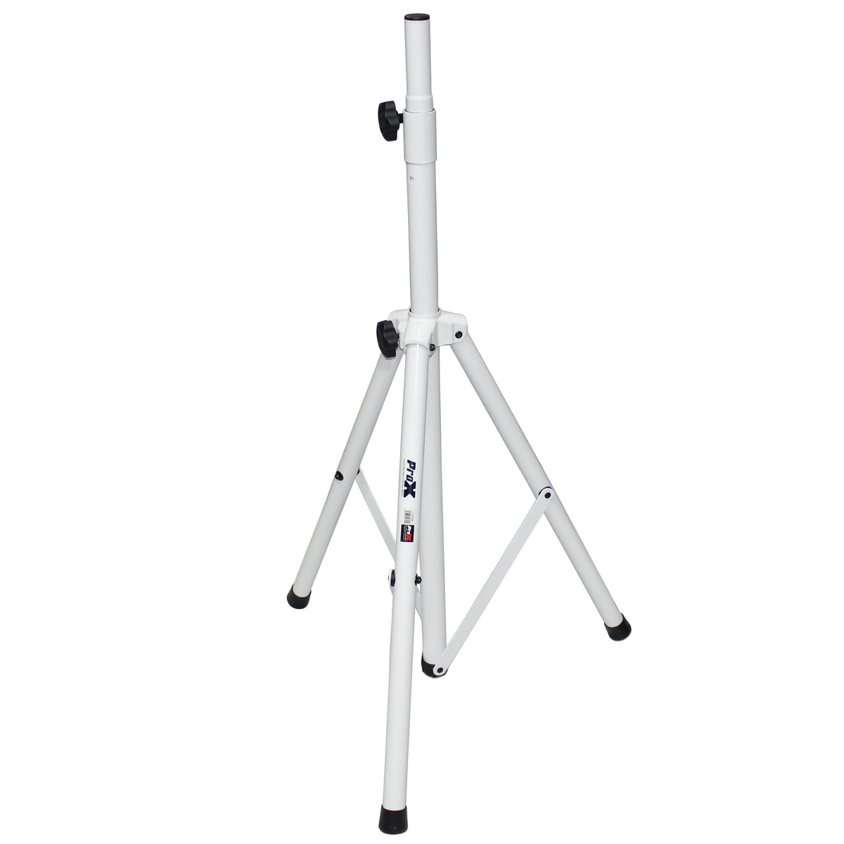 ProX White Heavy-Duty All Metal Speaker Tripod Stand Set of 2, 4-7 ft. (44"-84") Cloud Series.