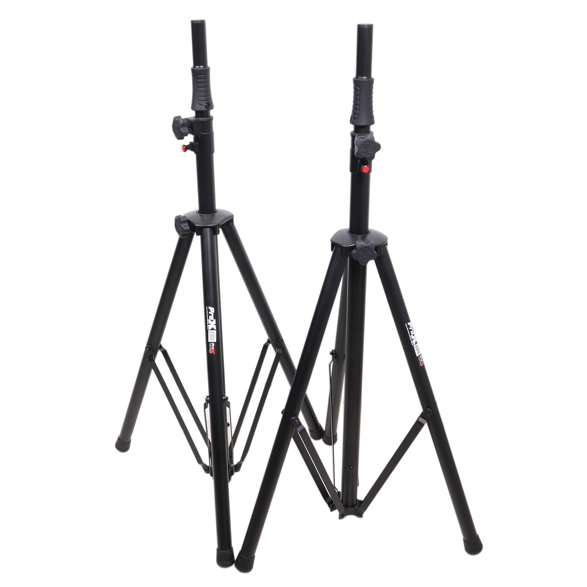 ProX Set of 2 Pro Air-Powered tripod Speaker stand in Black w/ Carry Bag.
