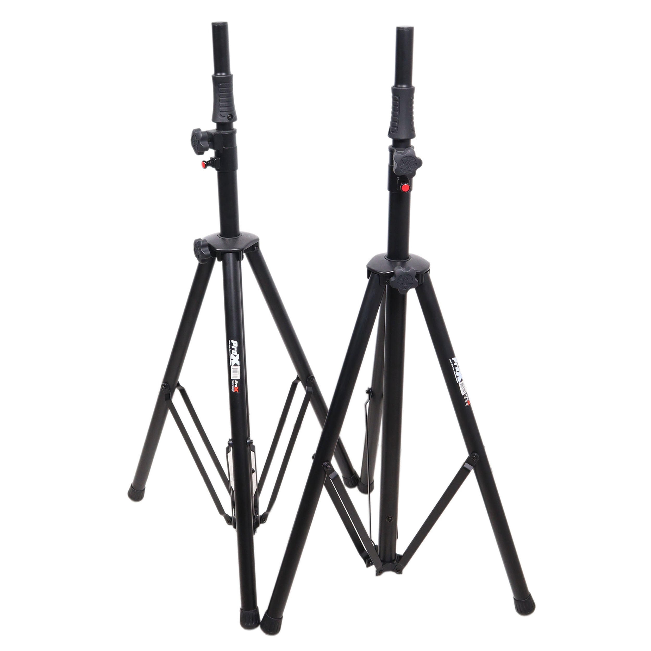 ProX Set of 2 Pro Air-Powered tripod Speaker stand in Black w/ Carry Bag