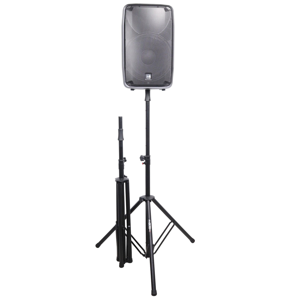 ProX Set of 2 Pro Air-Powered tripod Speaker stand in Black w/ Carry Bag.